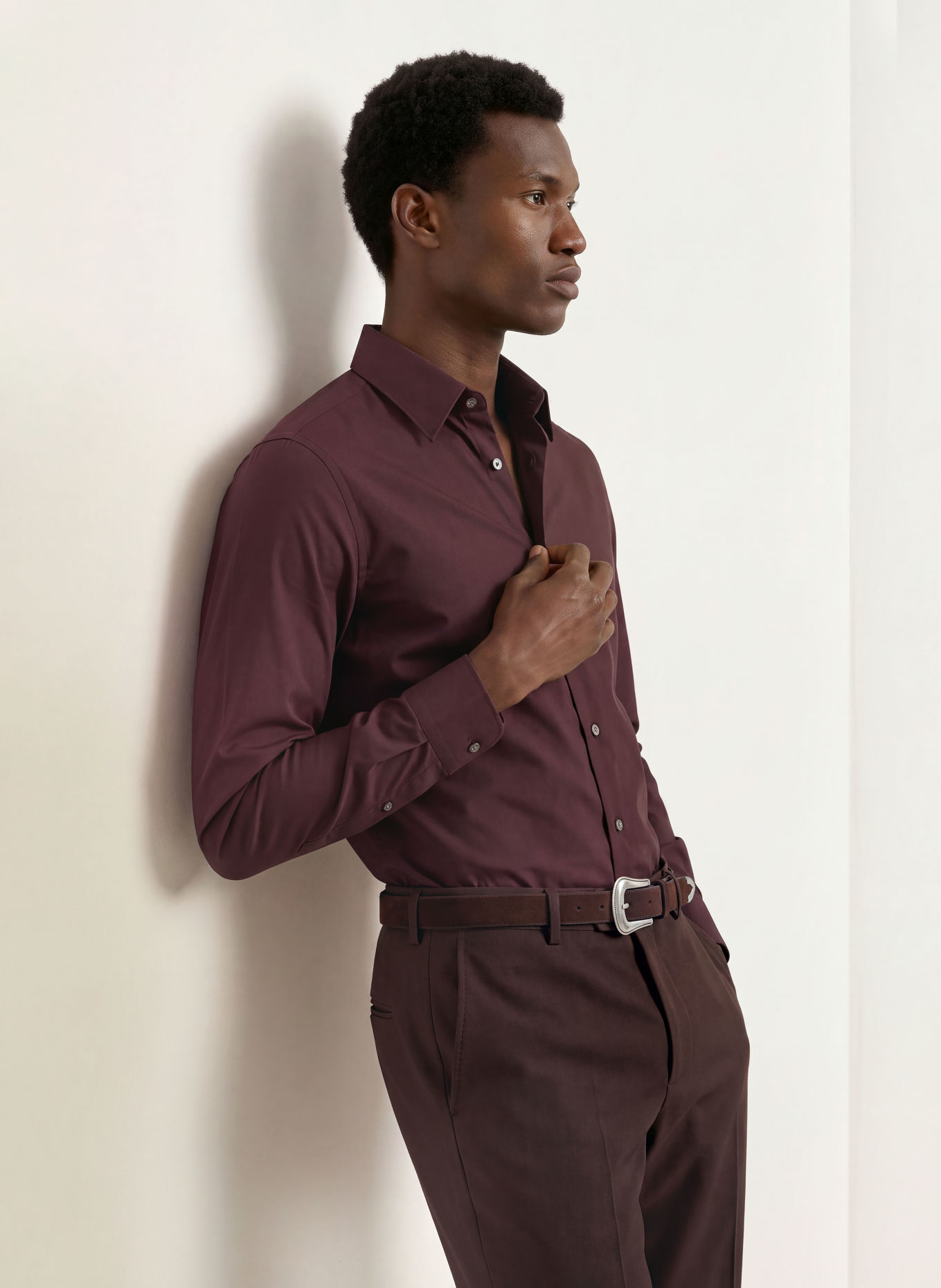 TIGER OF SWEDEN Košile FILBRODIE Extra Slim Fit: TMAVĚ FIALOVÁ