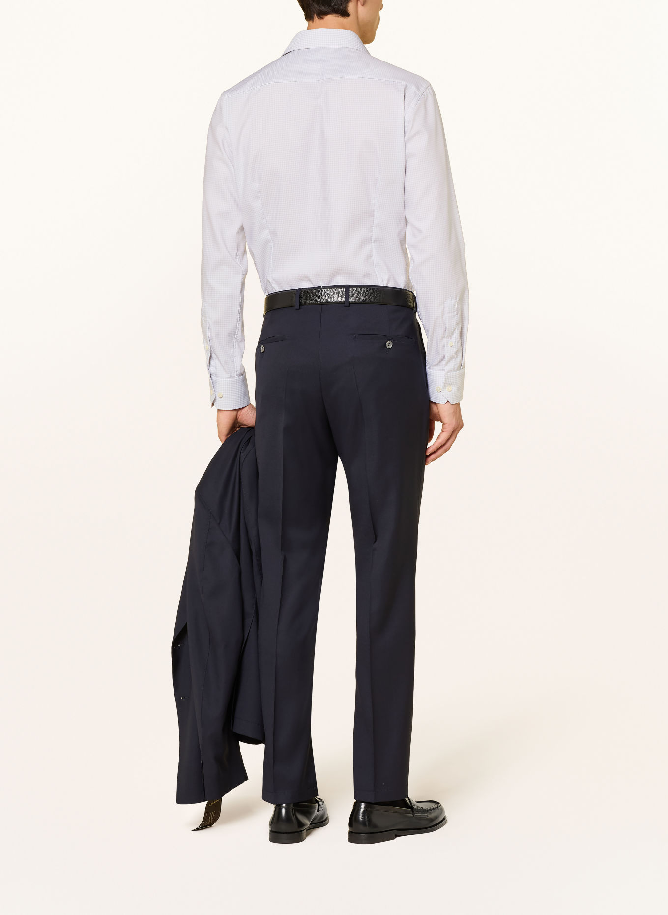 ETON Overhemd, slim fit: WIT / BEIGE / LICHTGRIJS