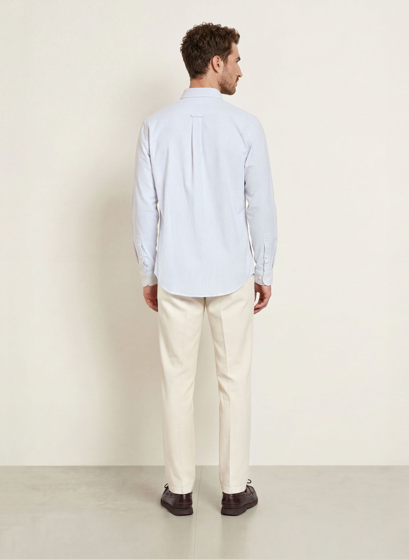 ETON Oxford-overhemd Comfort Fit: LICHTBLAUW / WIT