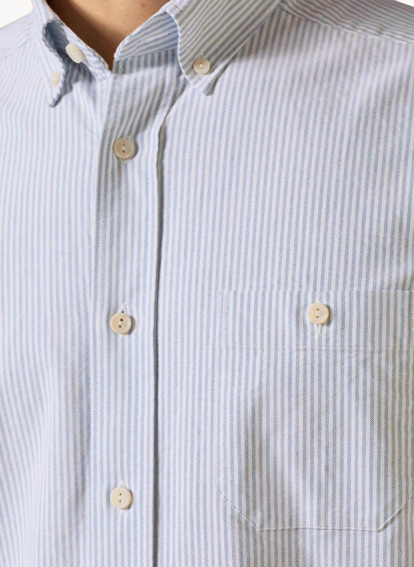 ETON Oxford-overhemd Comfort Fit: LICHTBLAUW / WIT
