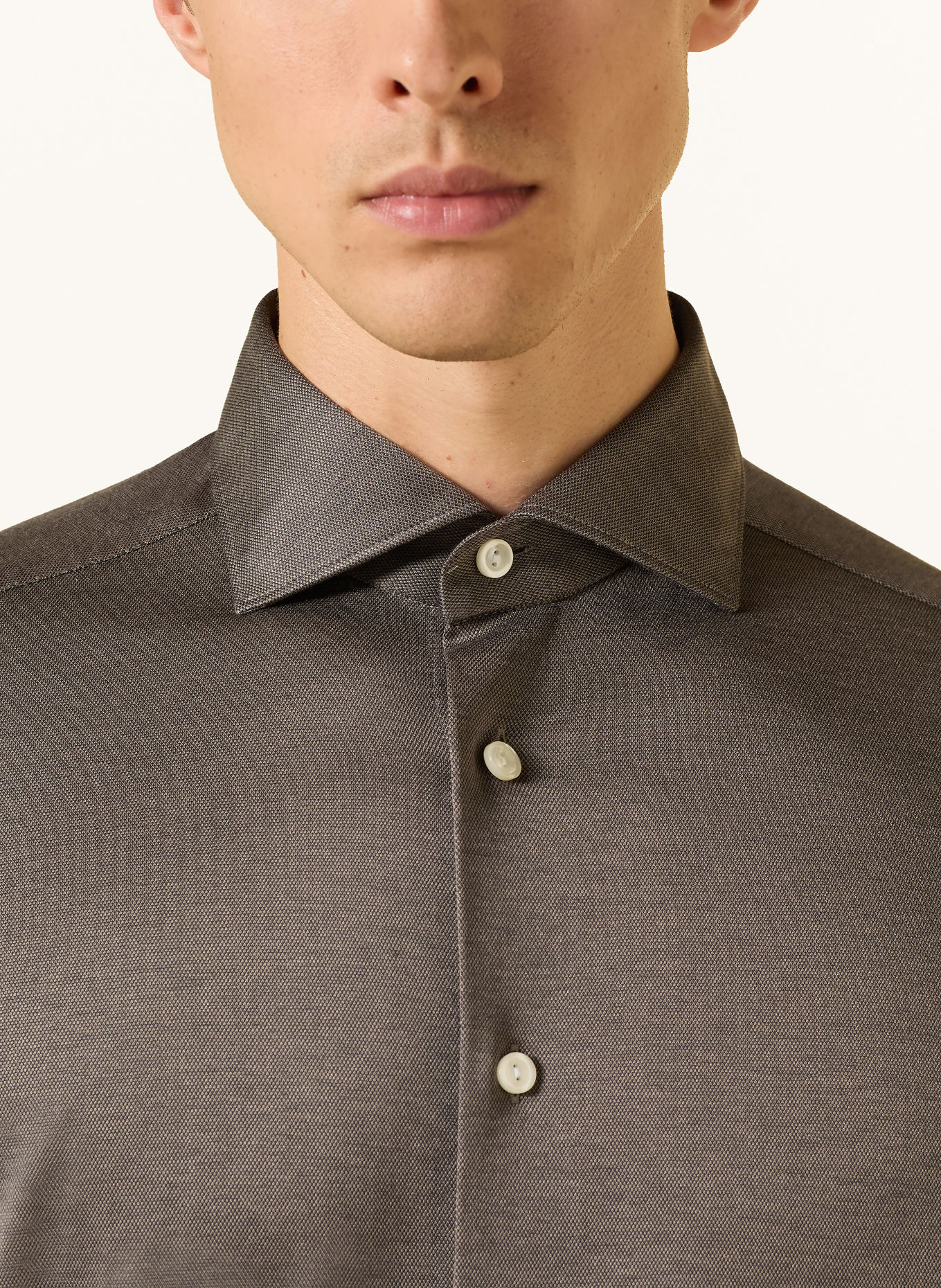 ETON Chemise coupe classique: TAUPE