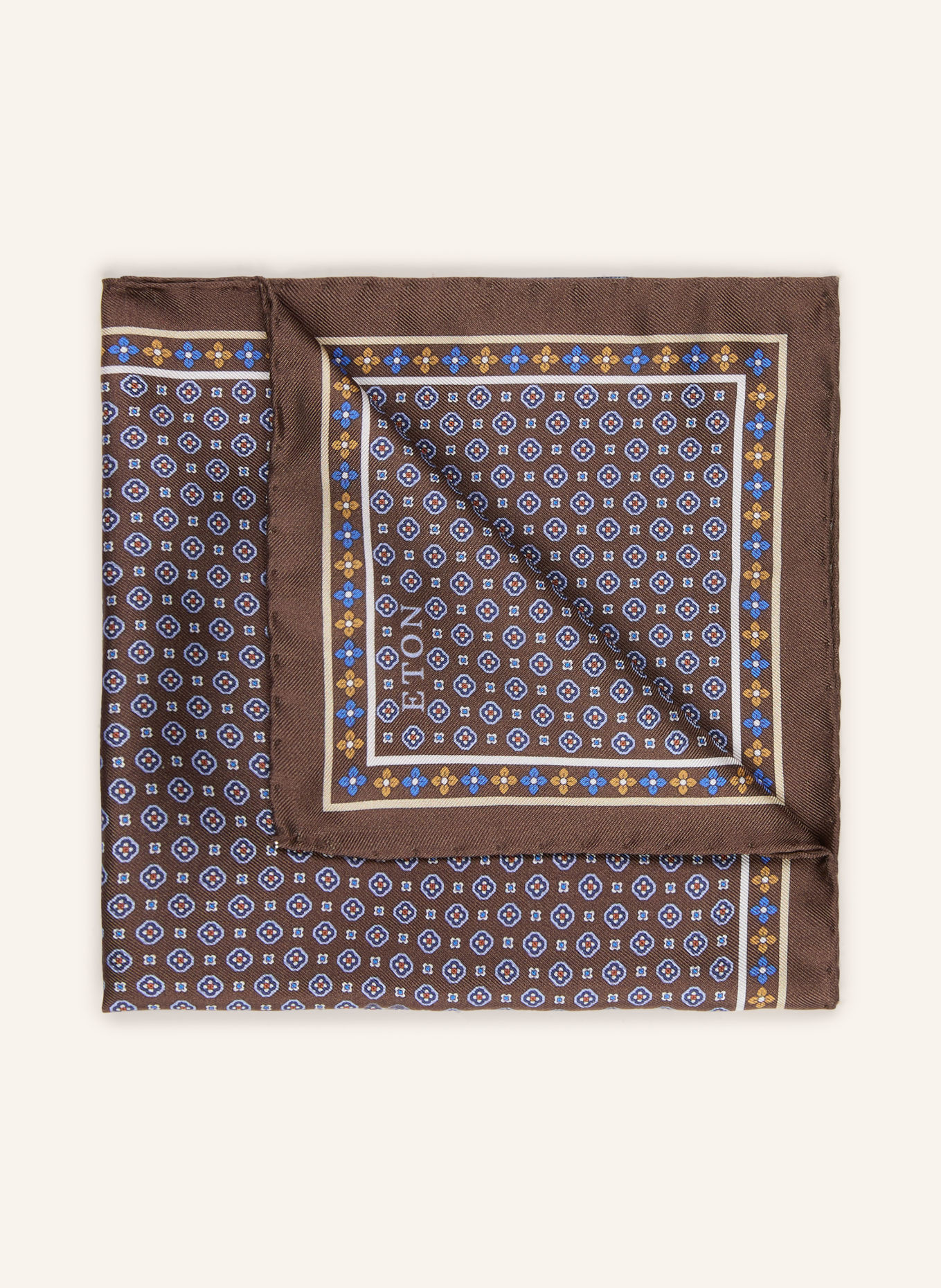 ETON Einstecktuch: BRAUN / DUNKELGELB / BLAU