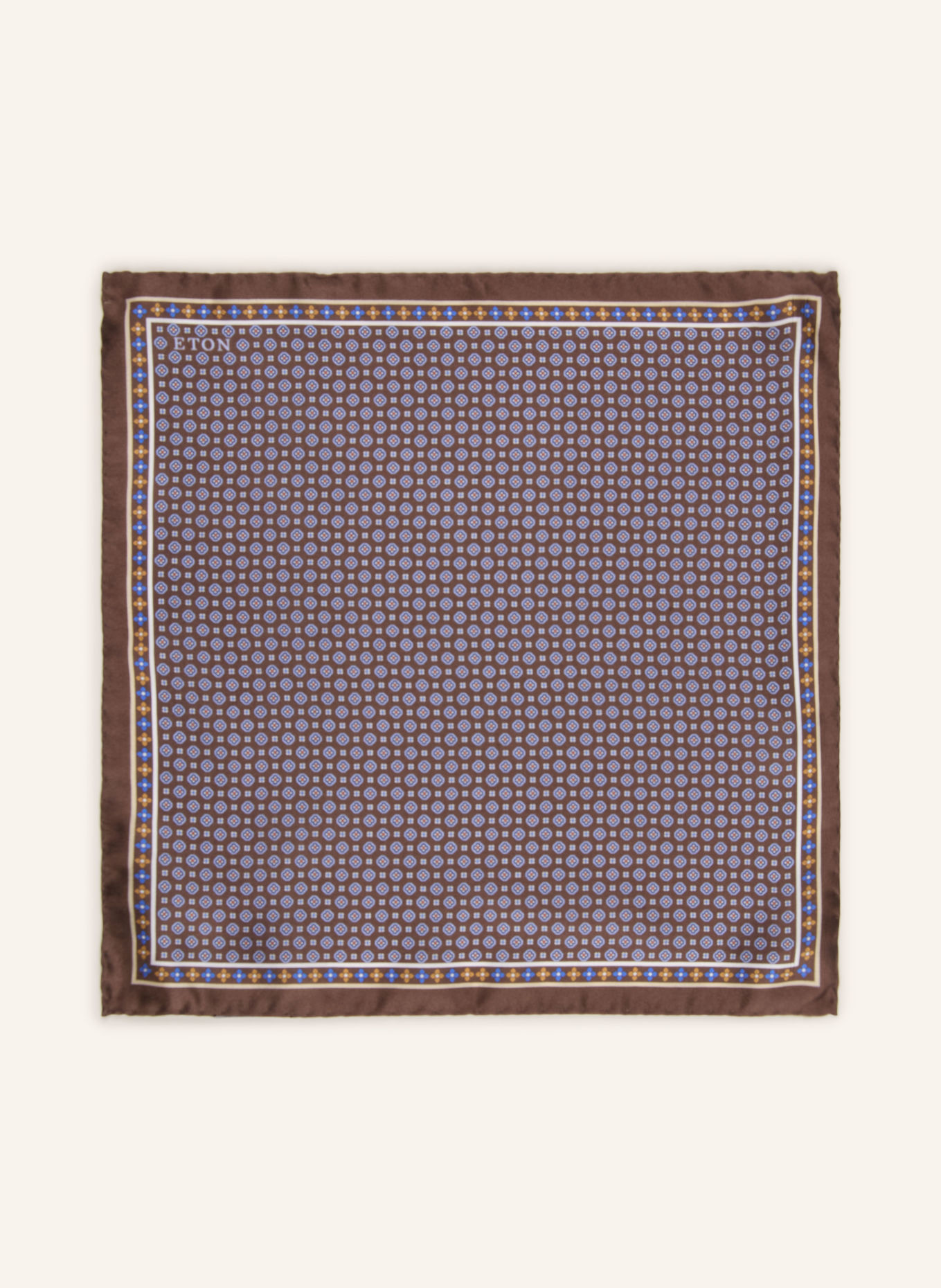 ETON Einstecktuch: BRAUN / DUNKELGELB / BLAU