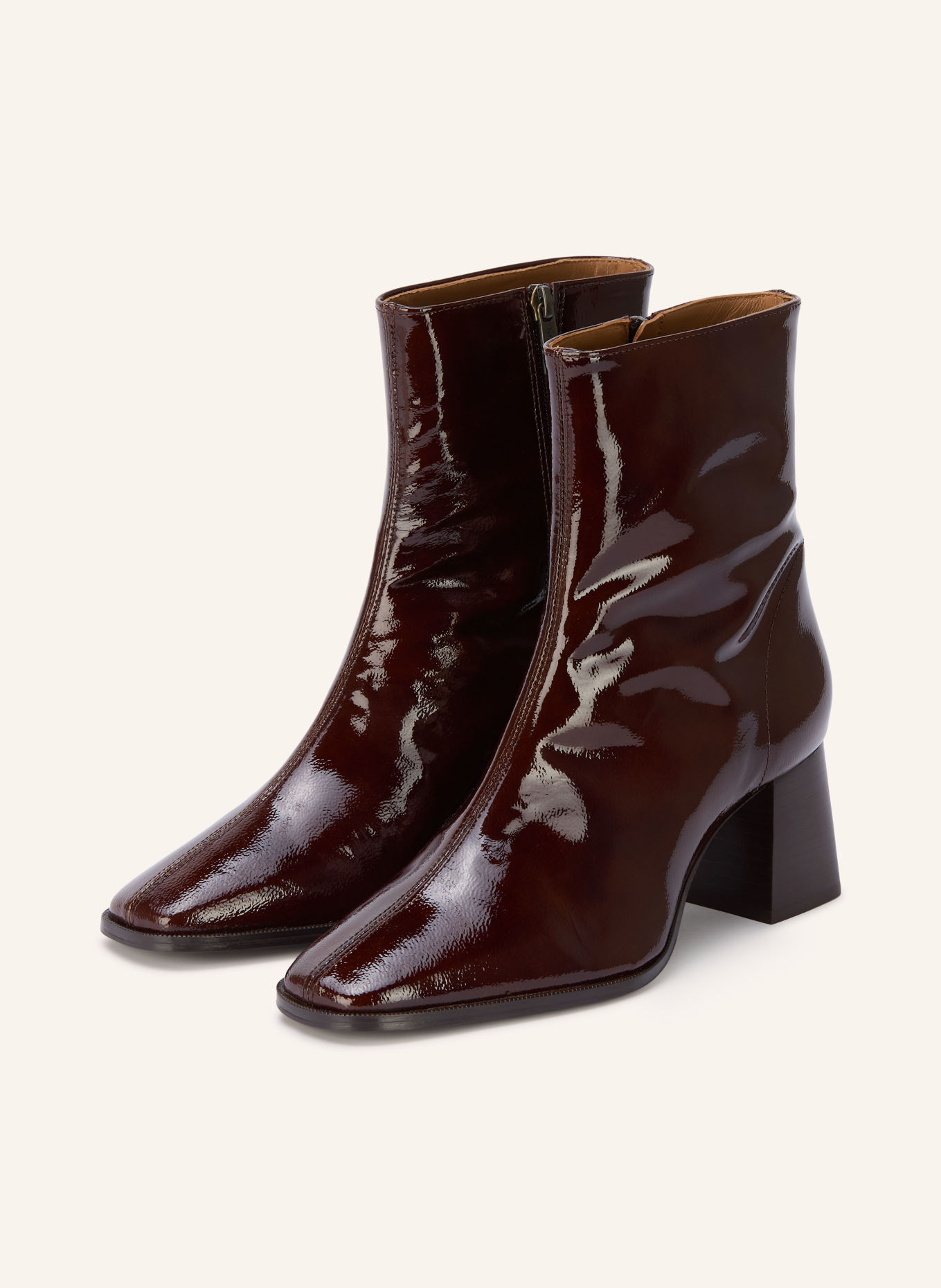 bobbies MARLIE Patent leather ankle boots: DARK BROWN