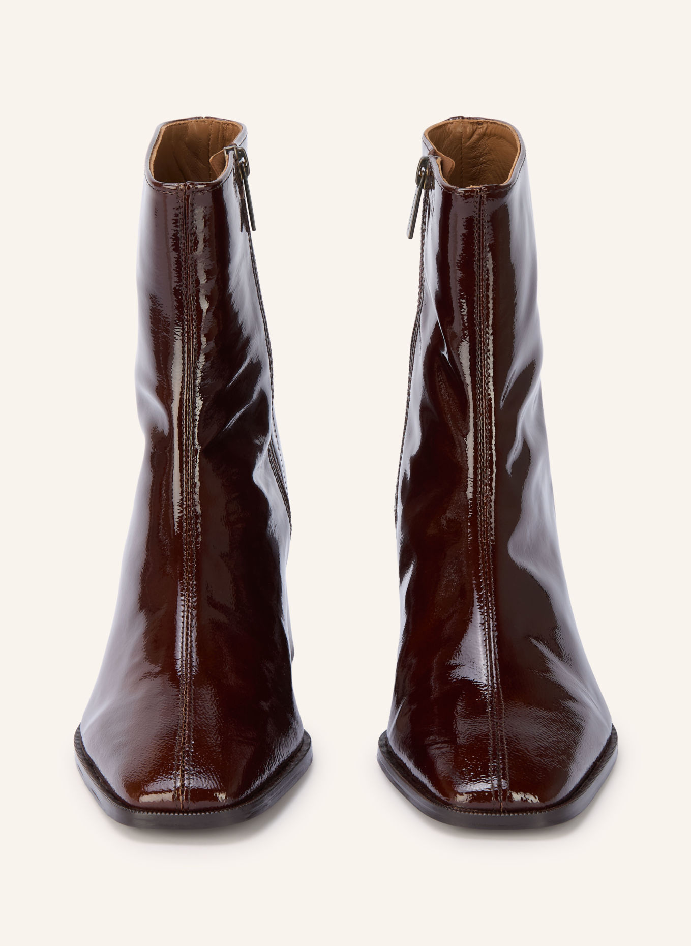 bobbies MARLIE Patent leather ankle boots: DARK BROWN