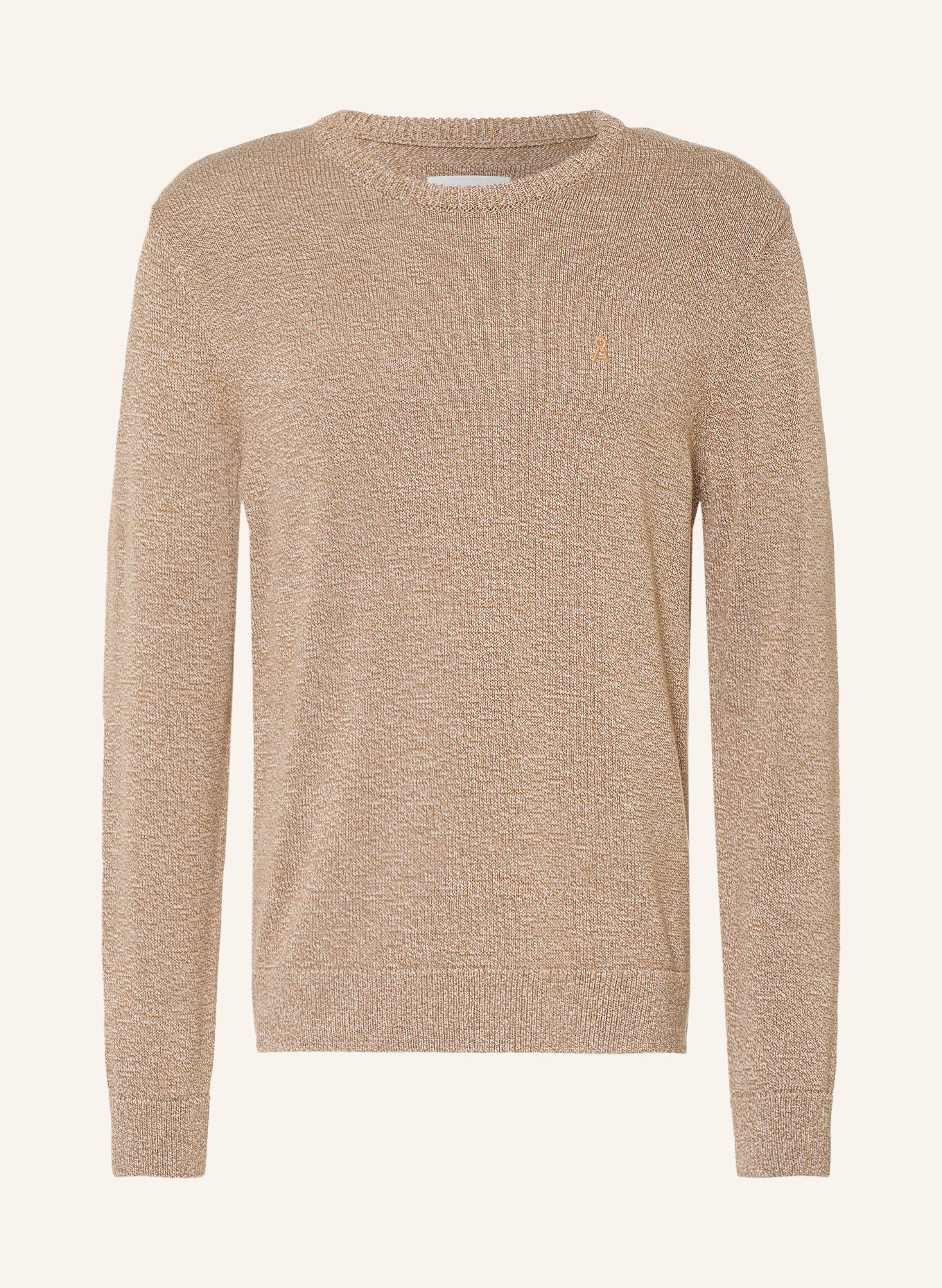 ARMEDANGELS ALVAARIO Sweater: BEIGE / WHITE