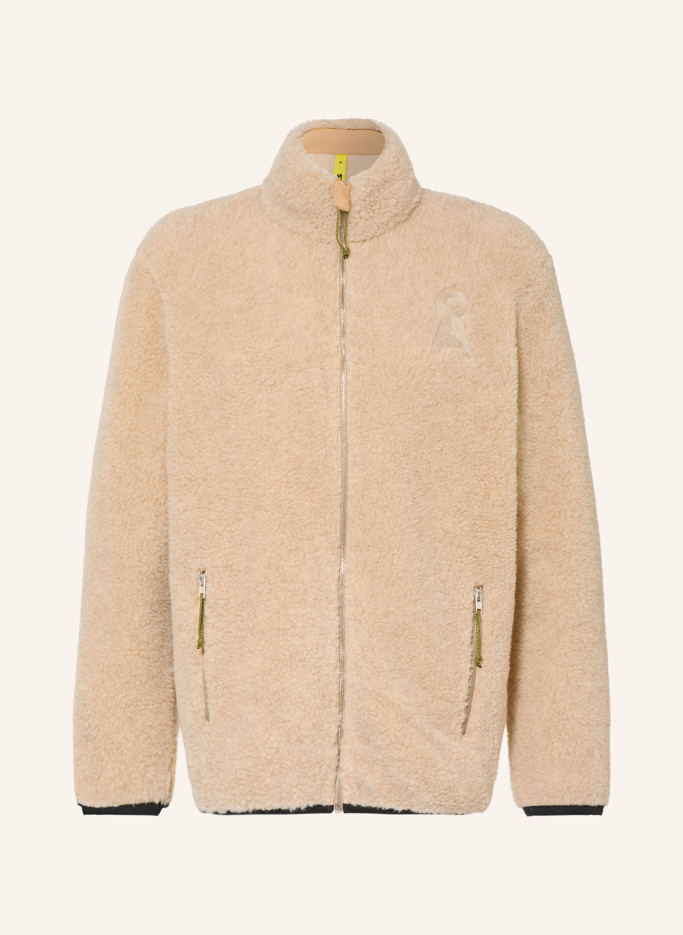 ARMEDANGELS Plush Jacket: BEIGE / BLACK