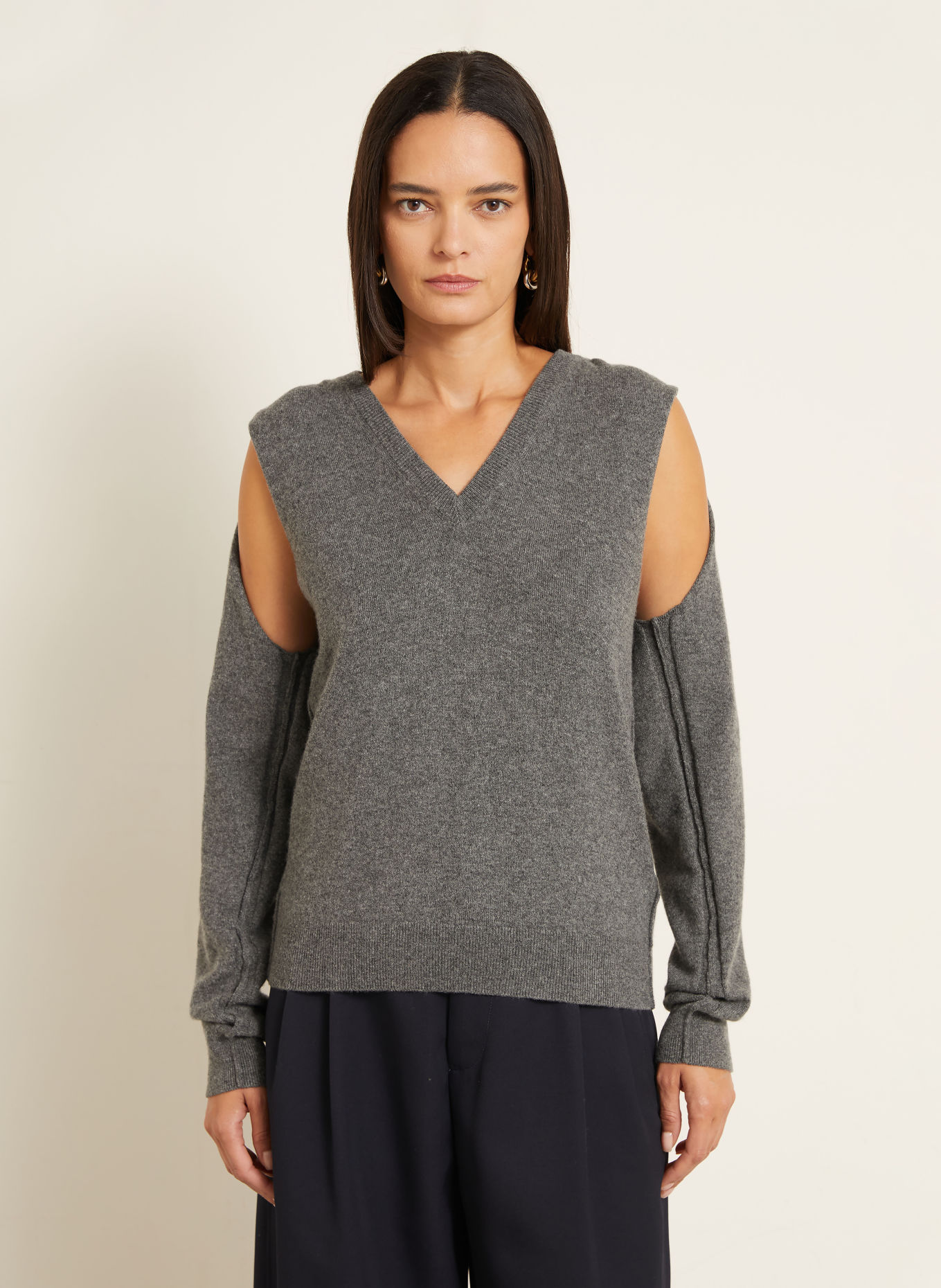 JIL SANDER Kashmirtröja: GRÅ