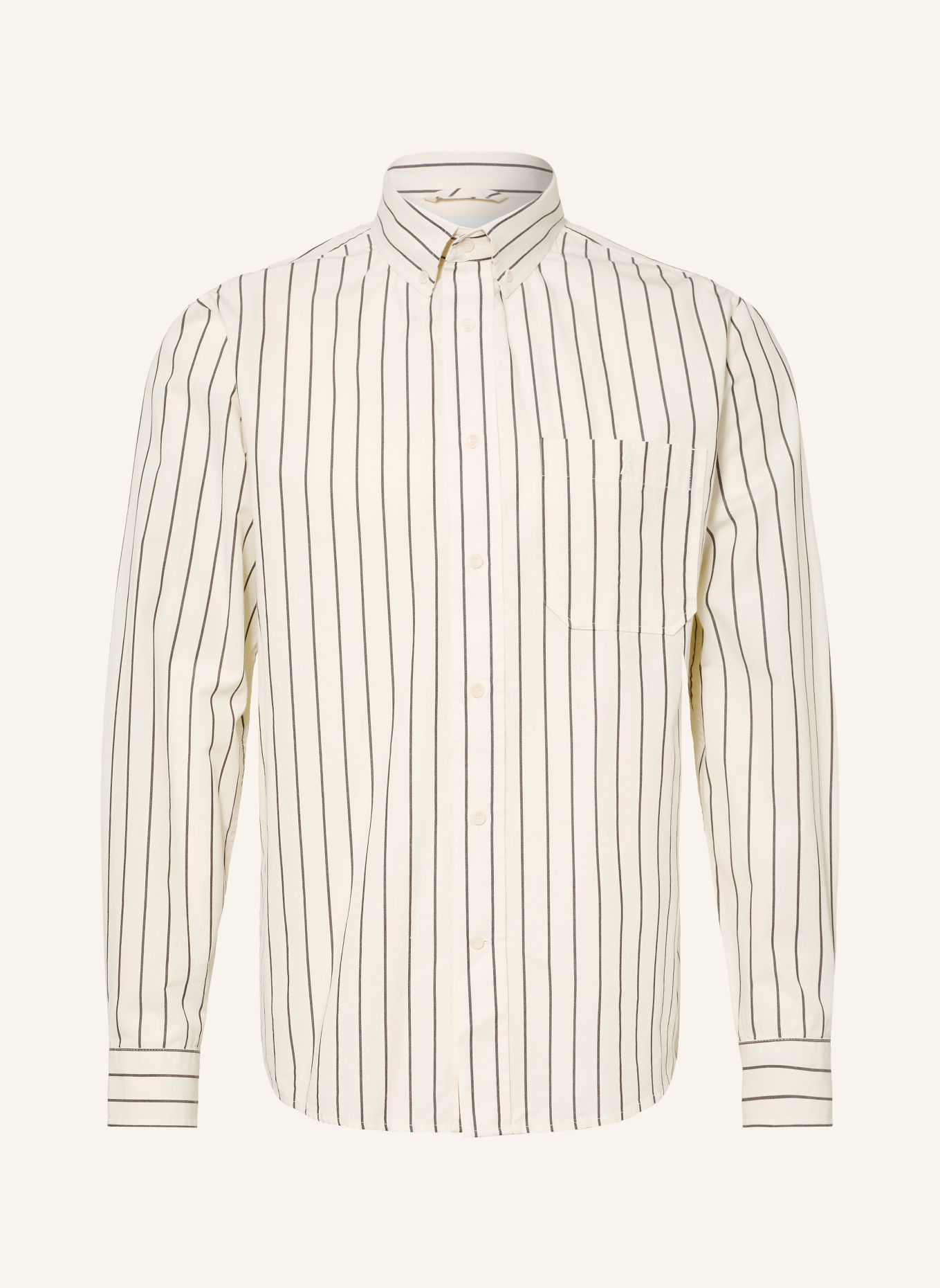 ARMEDANGELS Overhemd, slim fit: WIT / ZWART