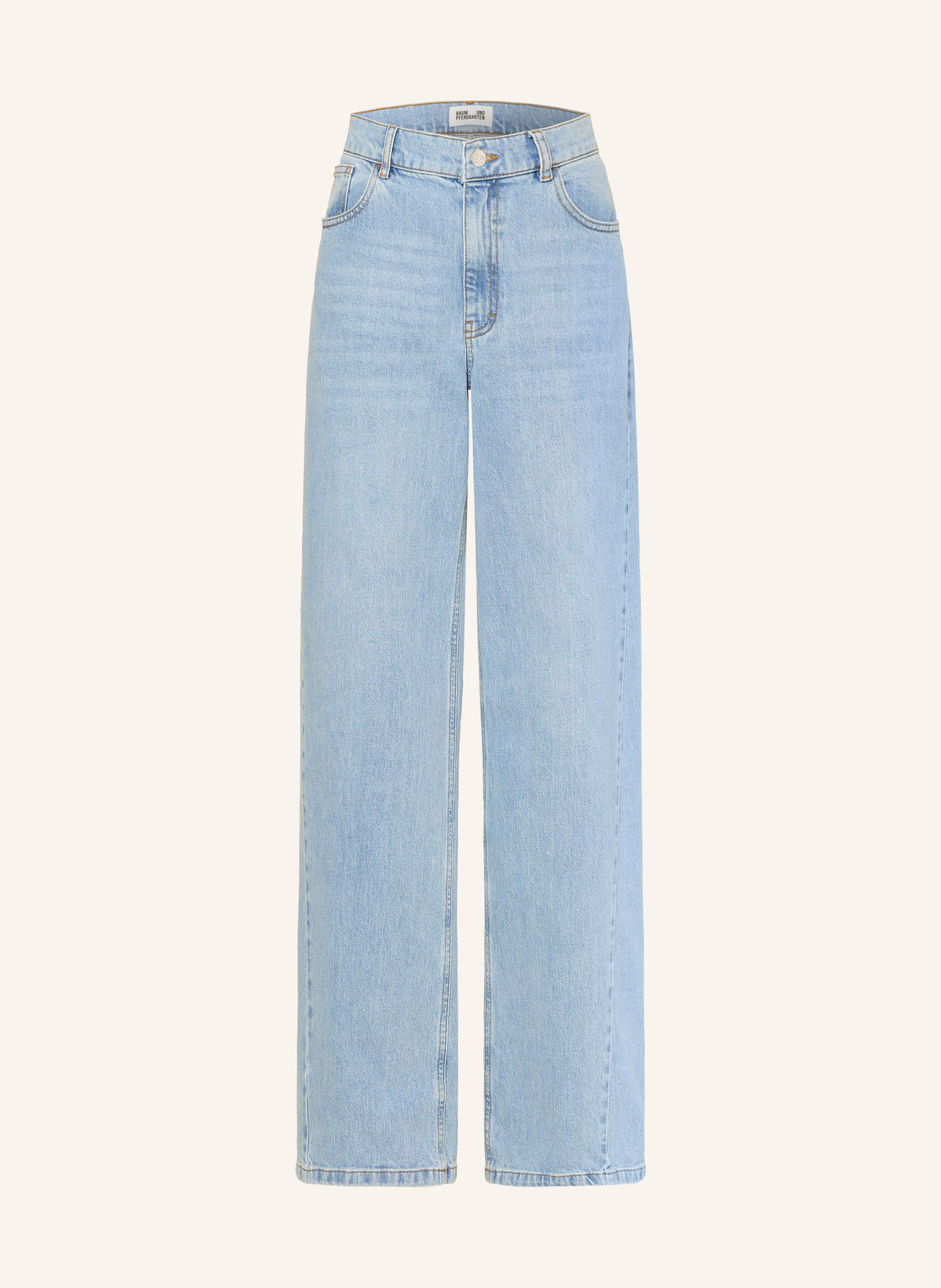 BAUM UND PFERDGARTEN Wide Leg Jeans NO 03: C7348 Washed Light Blue