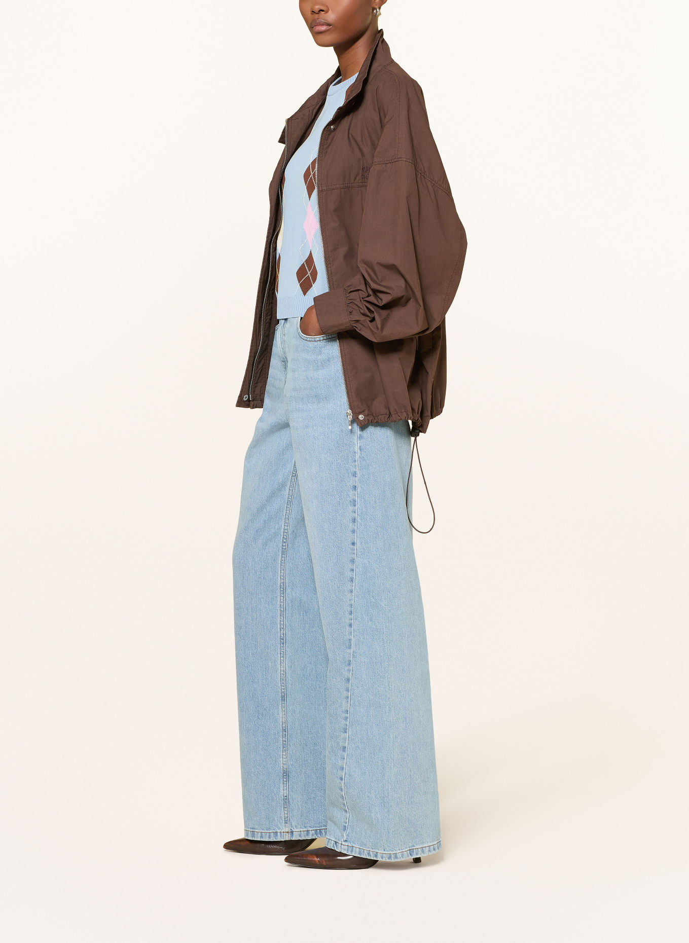 BAUM UND PFERDGARTEN Wide Leg Jeans NO 03: C7348 Washed Light Blue