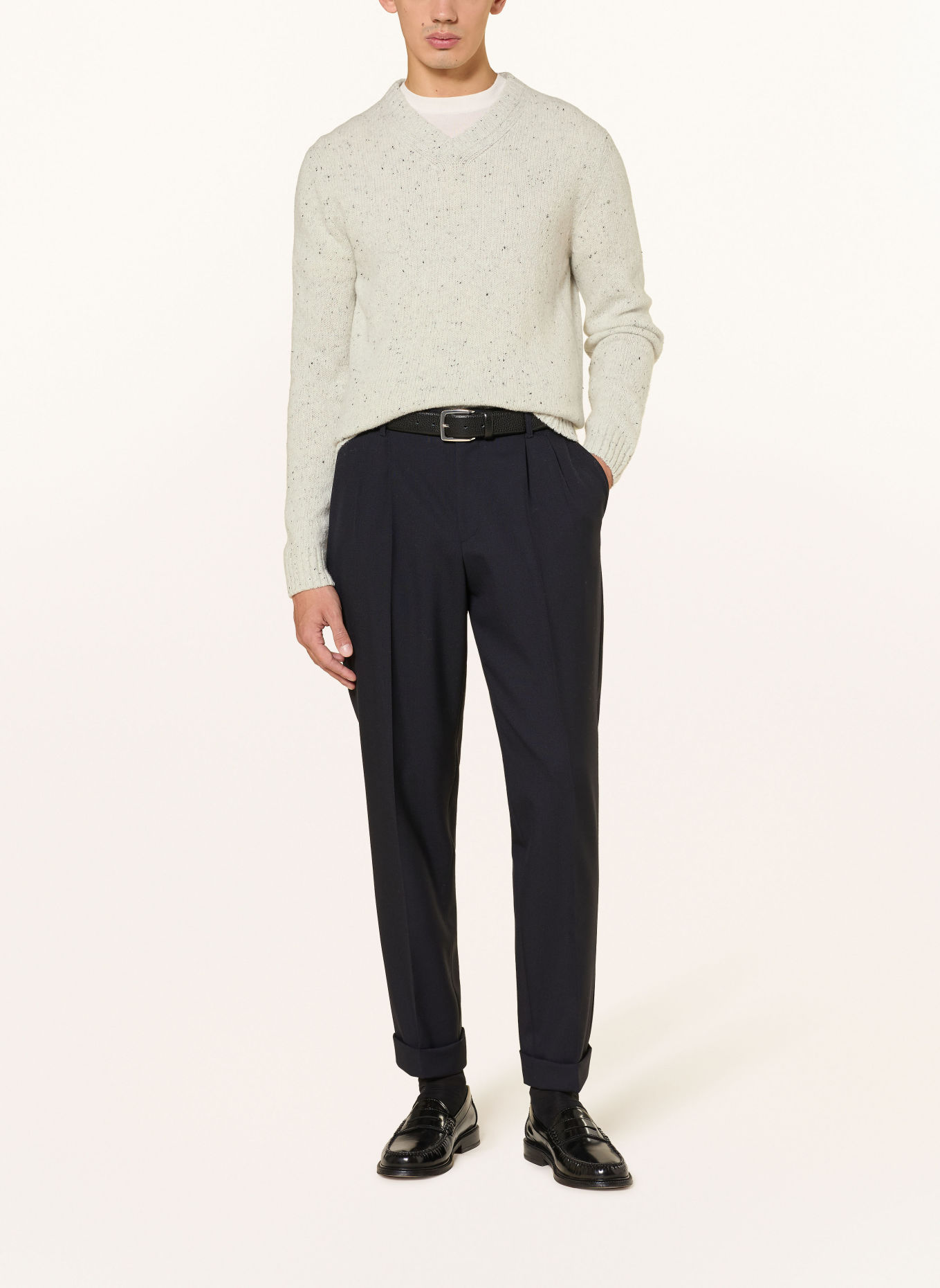 STRELLSON DORO Sweater: ECRU / BLACK