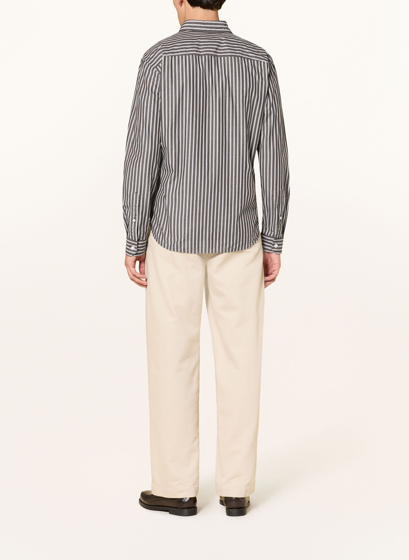 STRELLSON Hemd CARSON Regular Fit: DUNKELBRAUN / WEISS