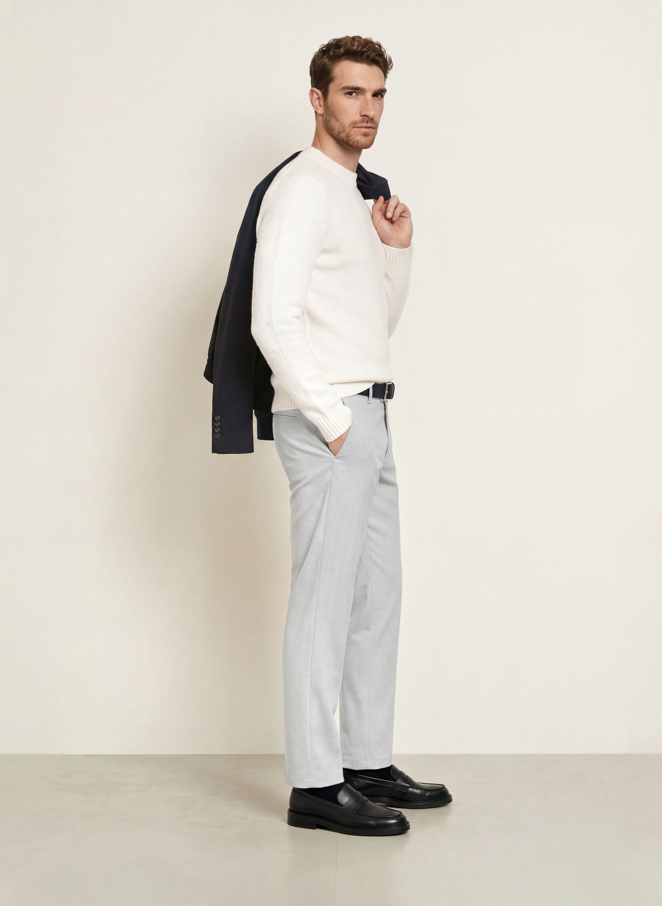 STRELLSON Broek JIN Regular Fit: LICHTGRIJS