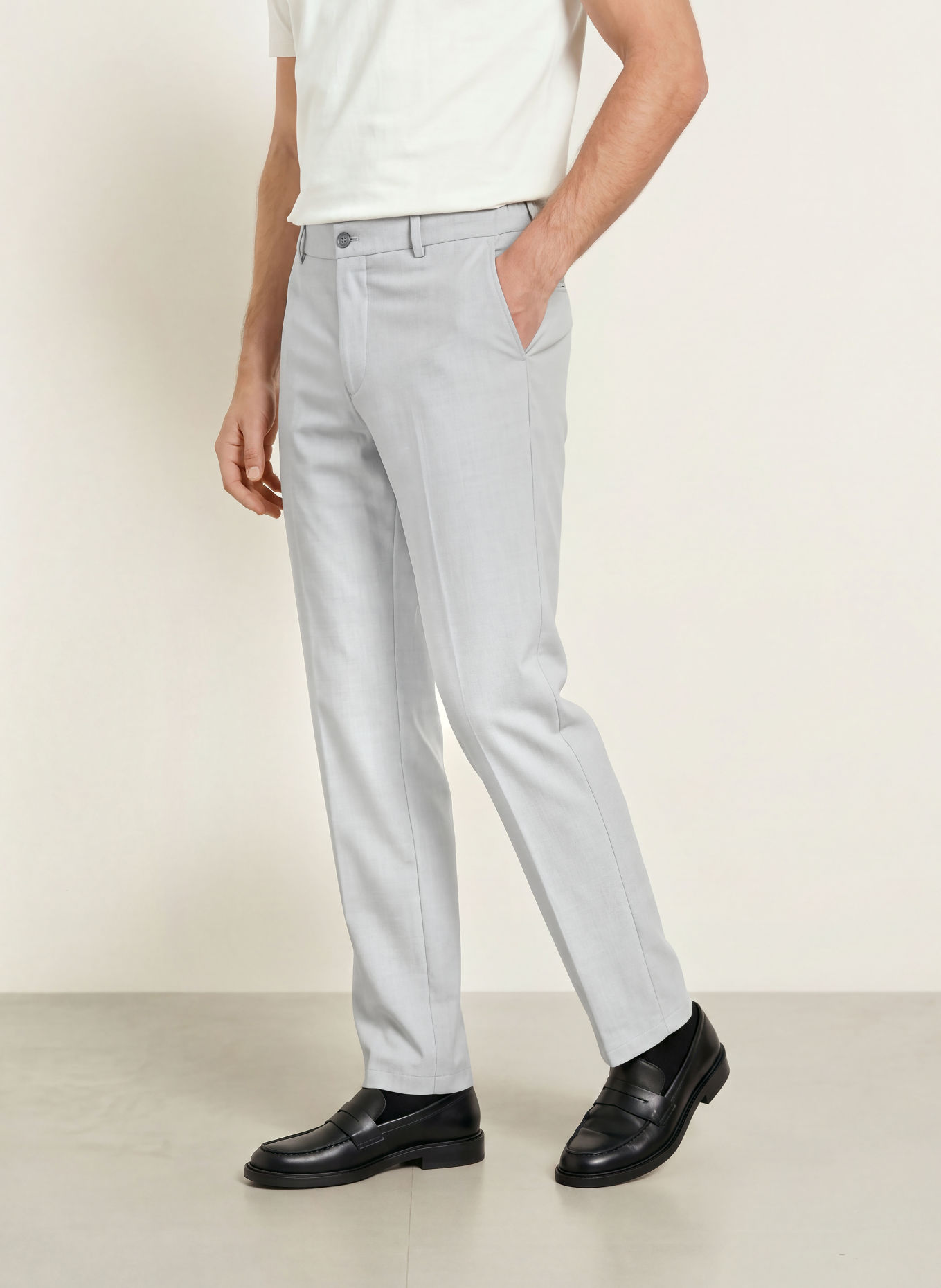 STRELLSON Broek JIN Regular Fit: LICHTGRIJS