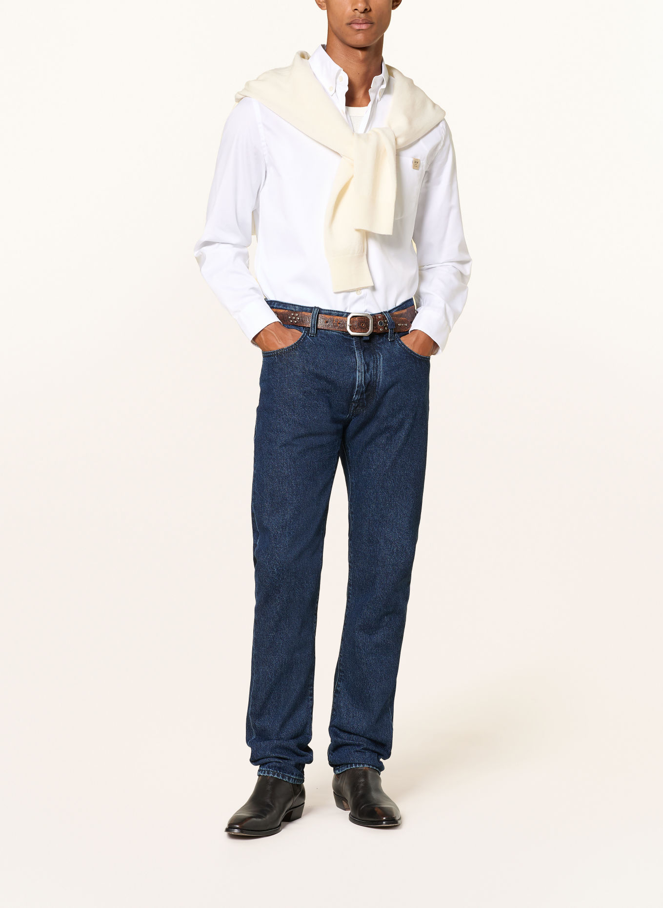 JACOB COHEN Overhemd, slim fit: WIT
