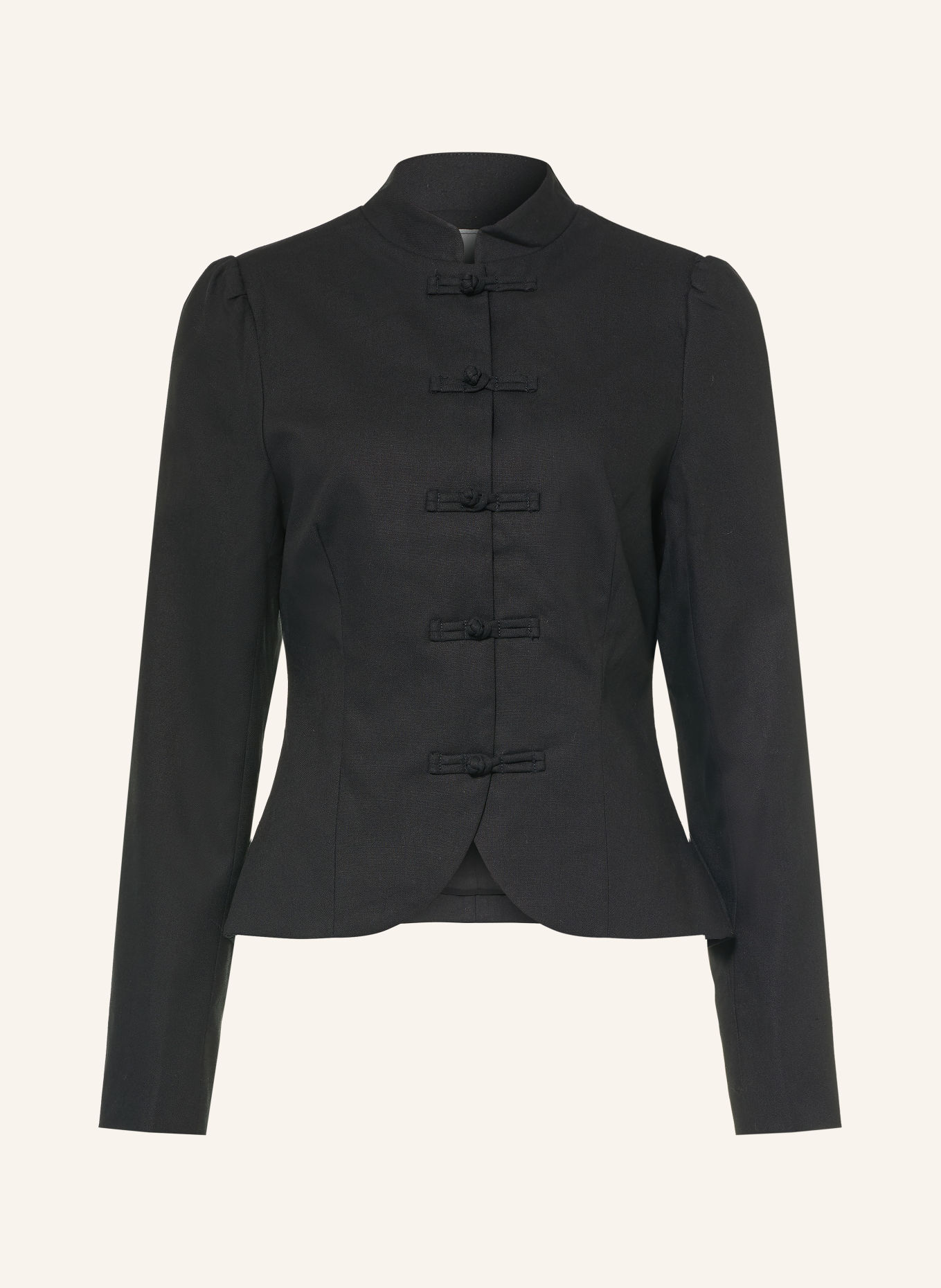 NEO NOIR ARDENA-Blazer met linnen: ZWART