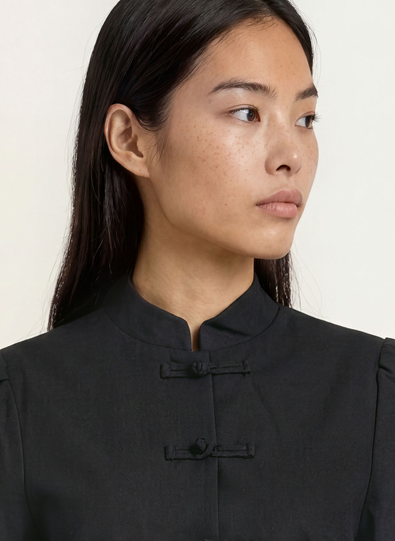 NEO NOIR ARDENA-Blazer met linnen: ZWART
