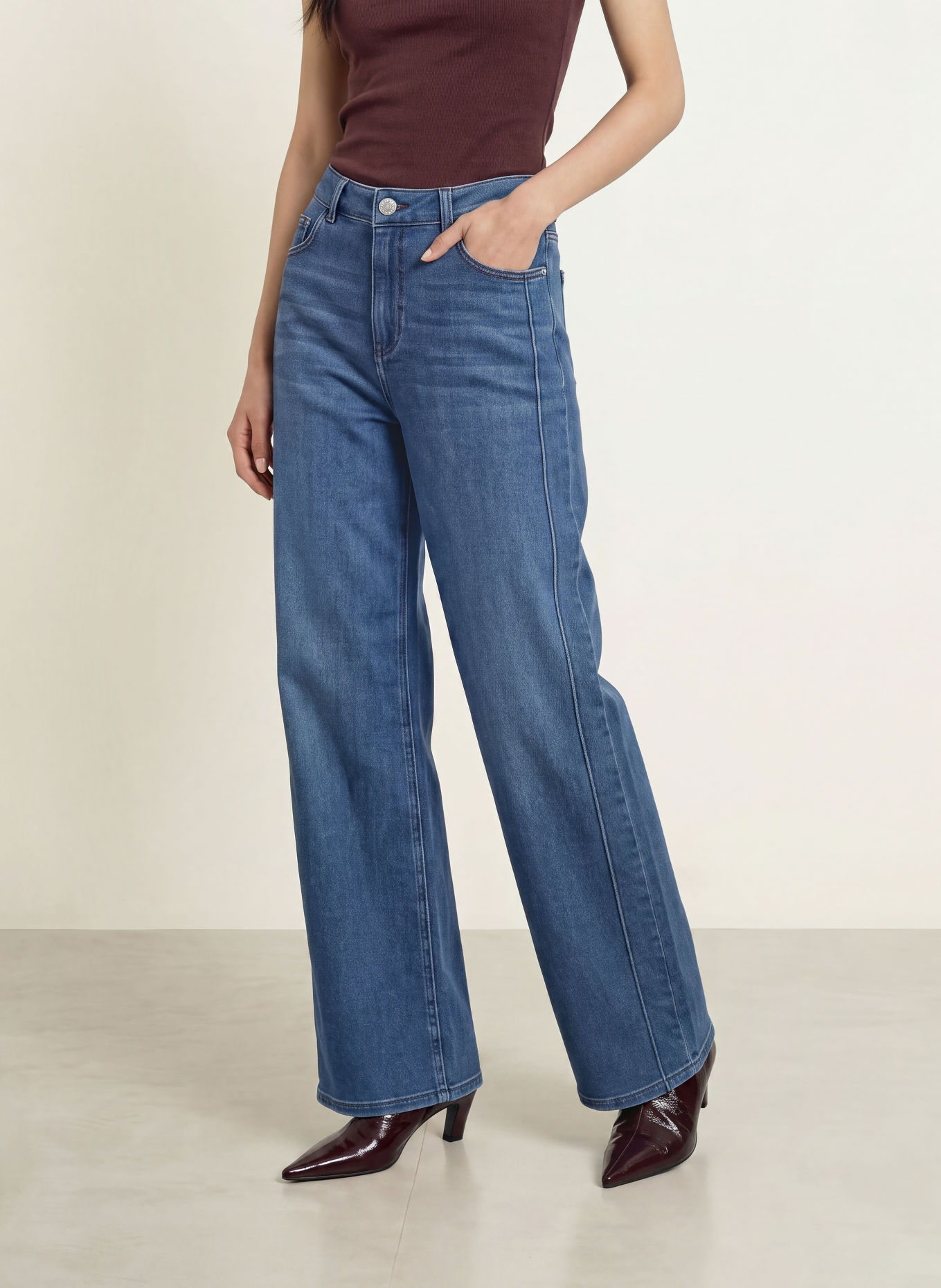 MOS MOSH Wide leg jeans MMDARA LYON: 447 DARK BLUE
