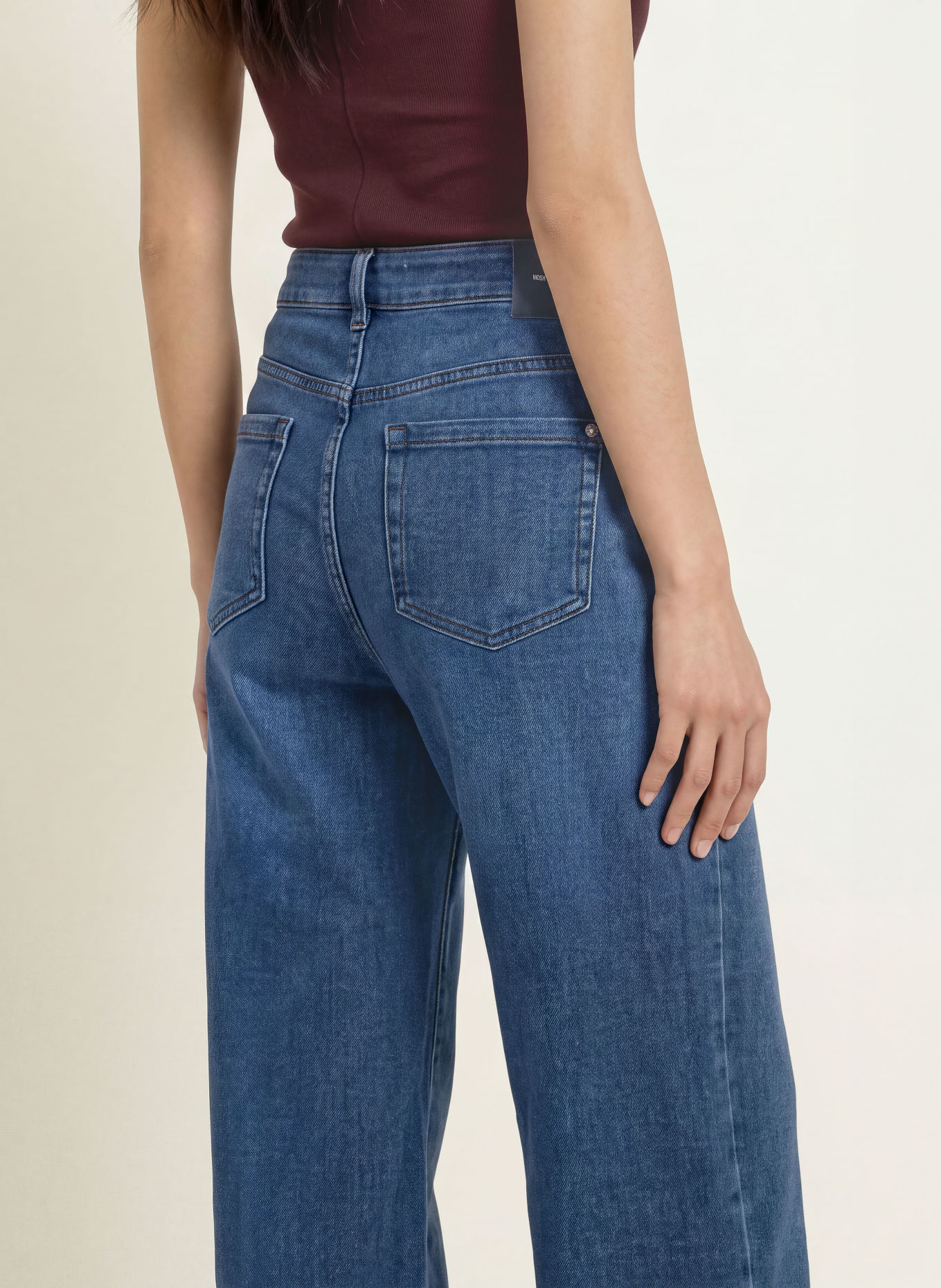 MOS MOSH Wide leg jeans MMDARA LYON: 447 DARK BLUE