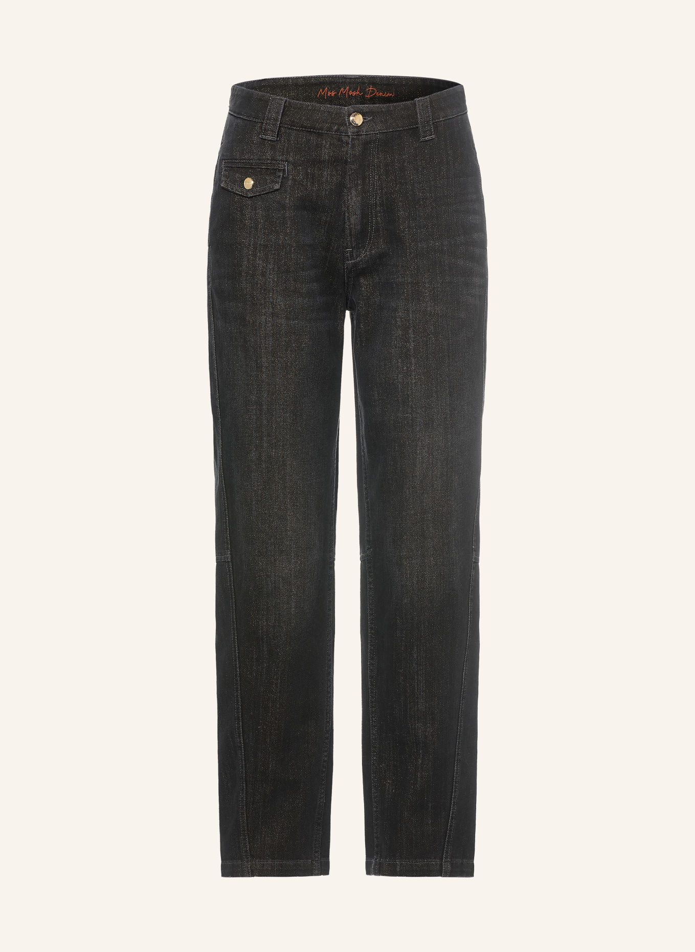 MOS MOSH Boyfriend Jeans MMAYMEN mit Glitzergarn: 801 BLACK
