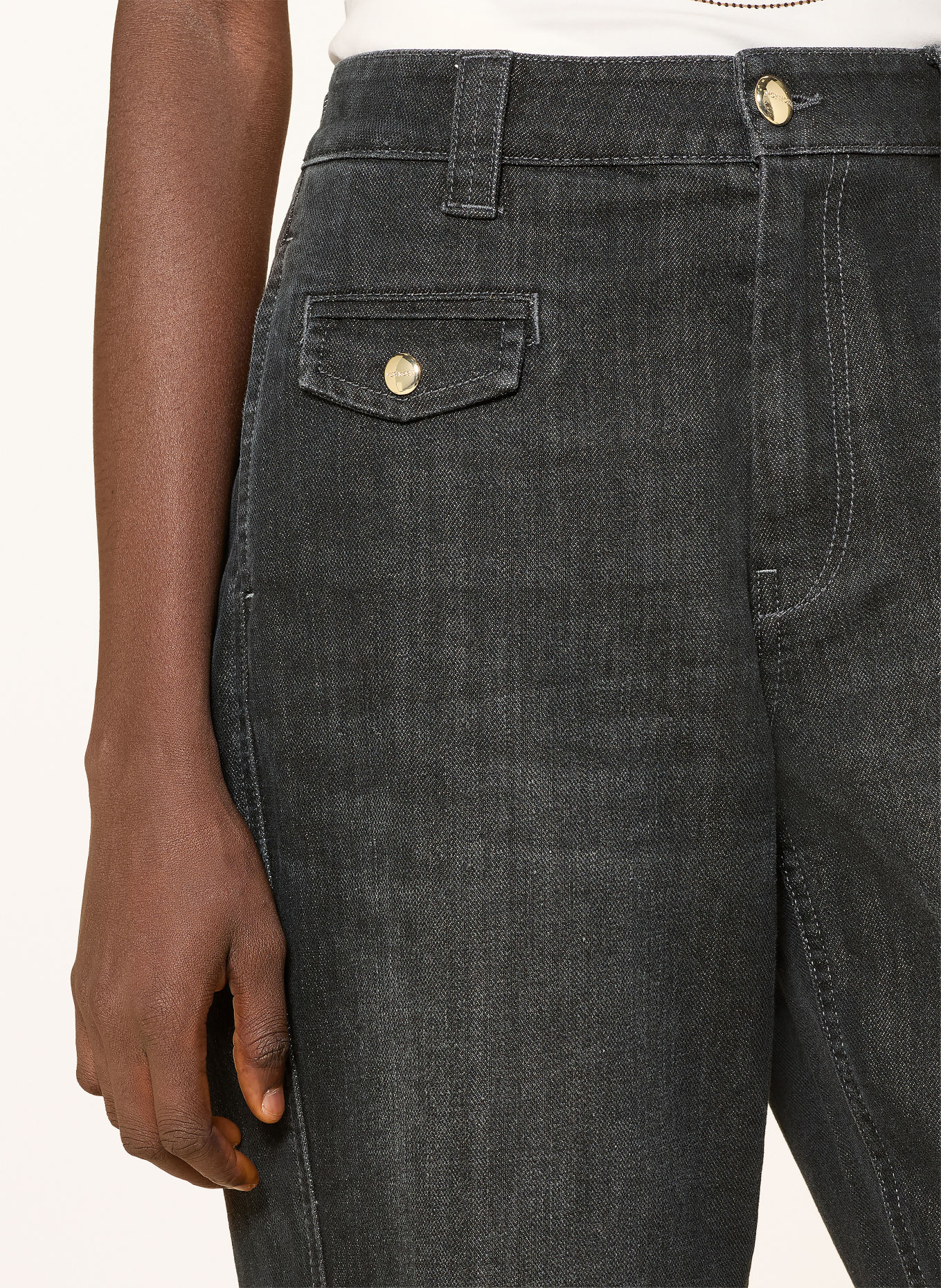 MOS MOSH Boyfriend Jeans MMAYMEN mit Glitzergarn: 801 BLACK