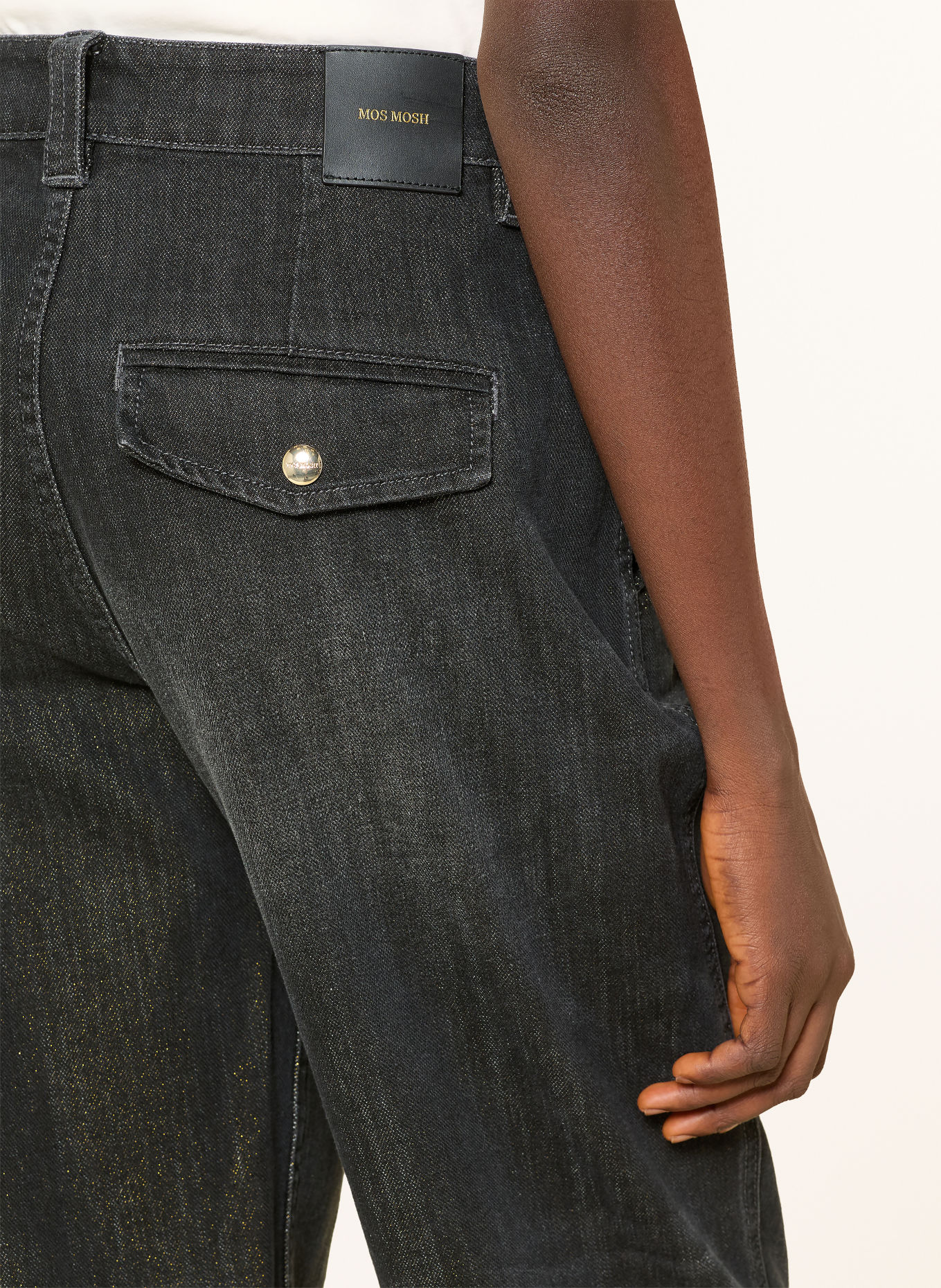 MOS MOSH Boyfriend Jeans MMAYMEN mit Glitzergarn: 801 BLACK