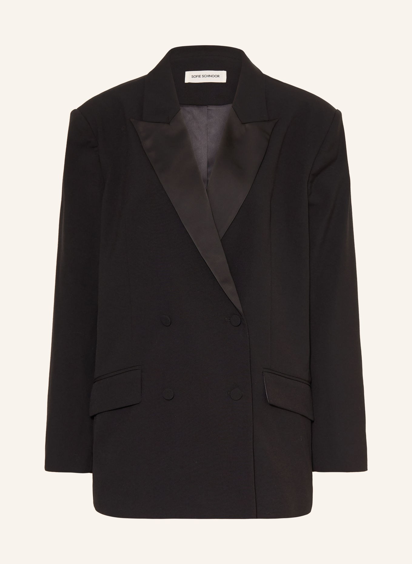 SOFIE SCHNOOR Lange blazer ASHELSW: ZWART