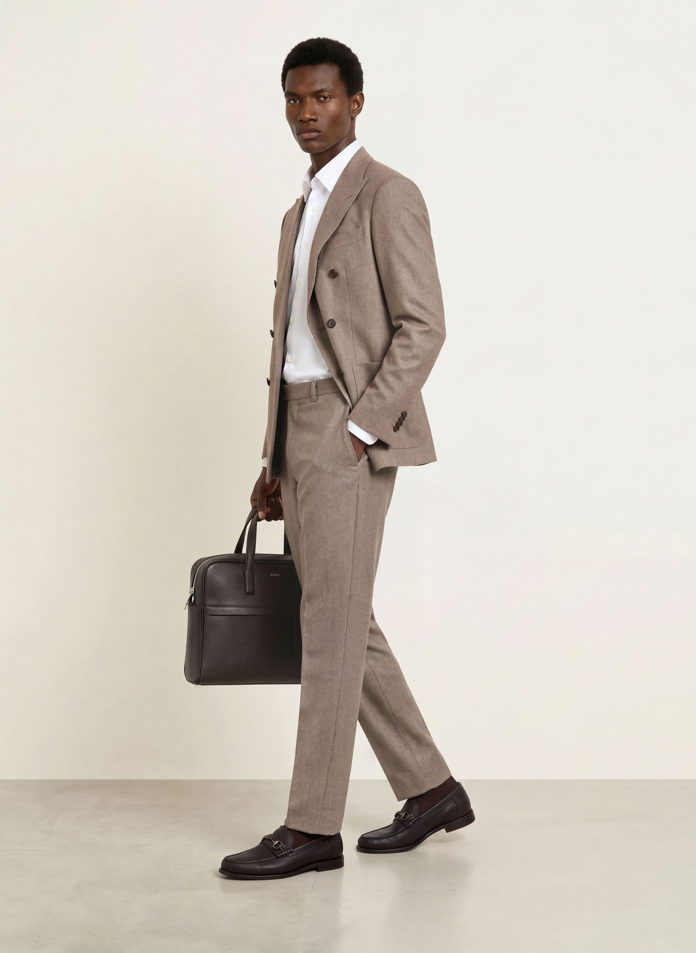 BOSS Colbert HANRY Slim Fit: 240 OPEN BROWN