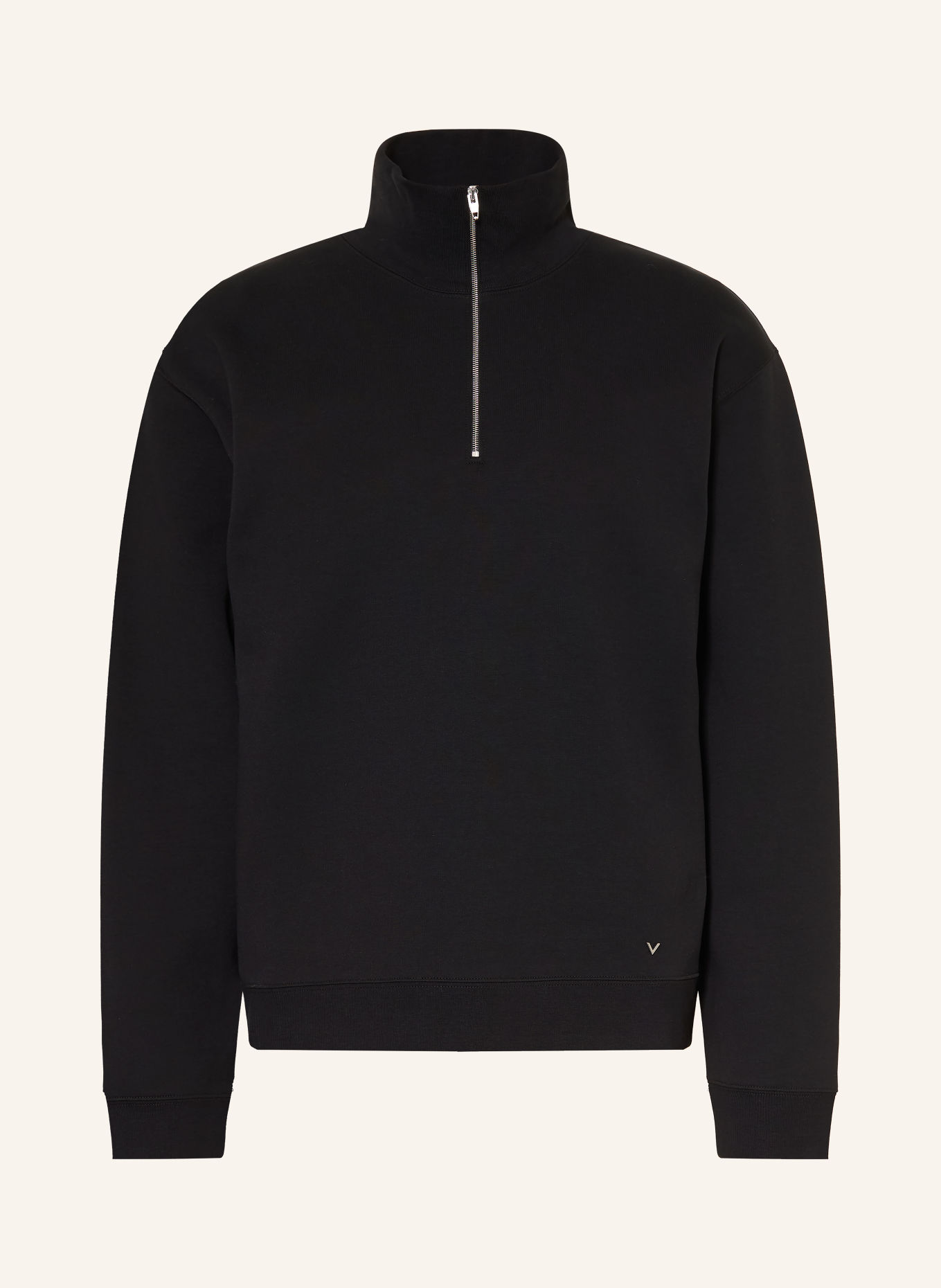 VALENTINO Pull sweat col zippé V DETAIL: NOIR