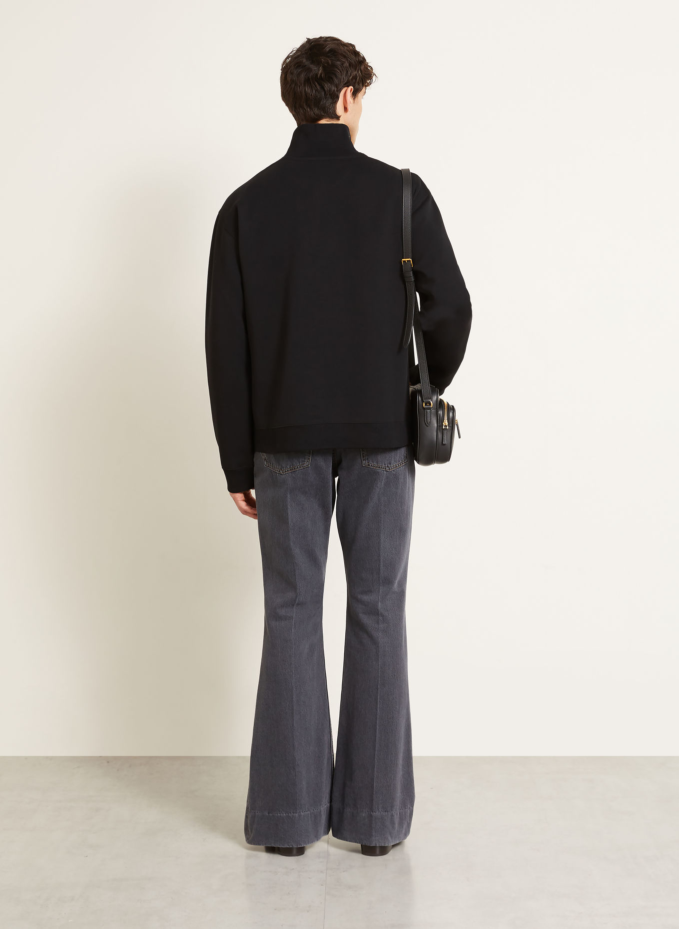 VALENTINO Pull sweat col zippé V DETAIL: NOIR