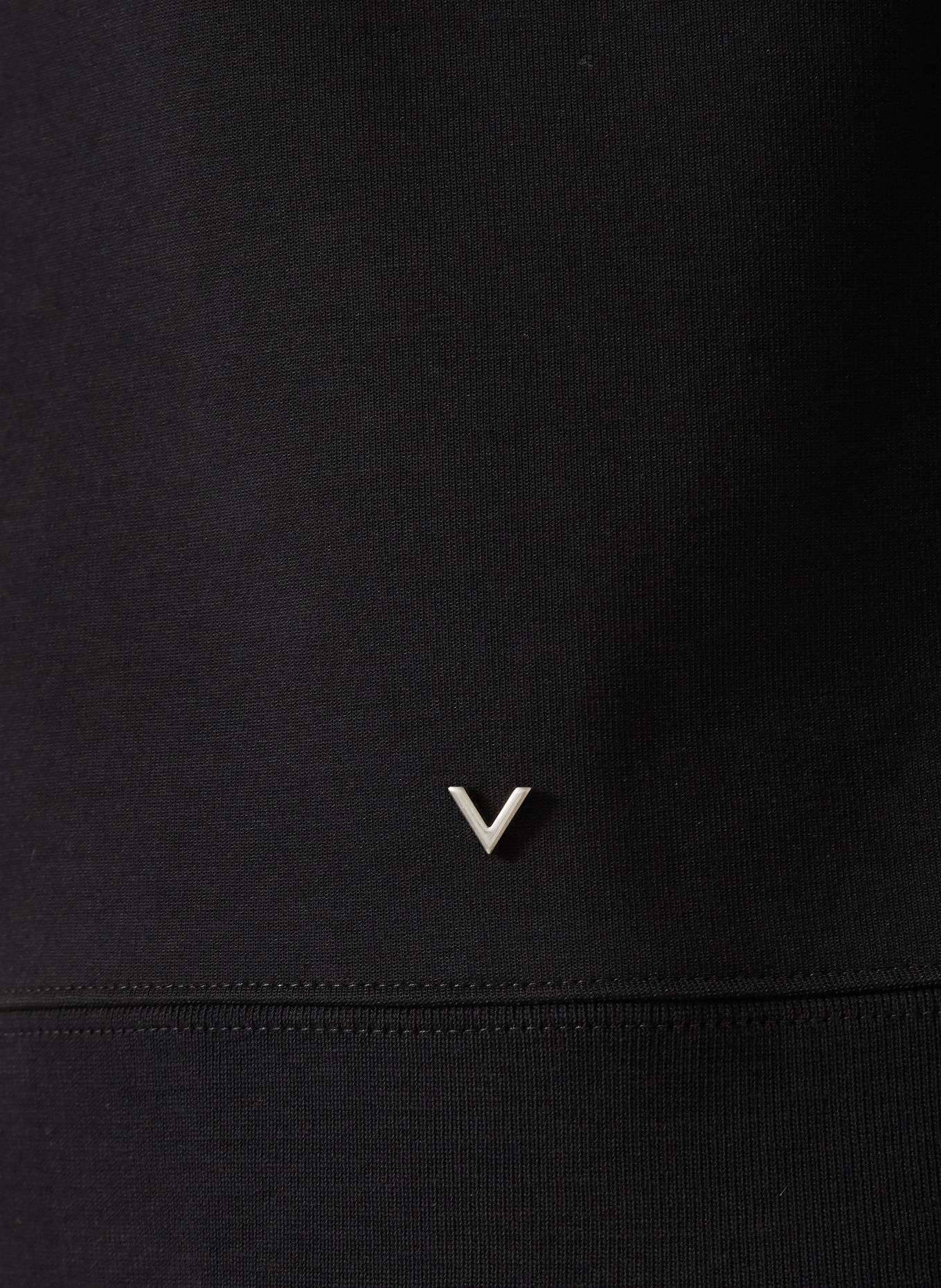 VALENTINO Pull sweat col zippé V DETAIL: NOIR