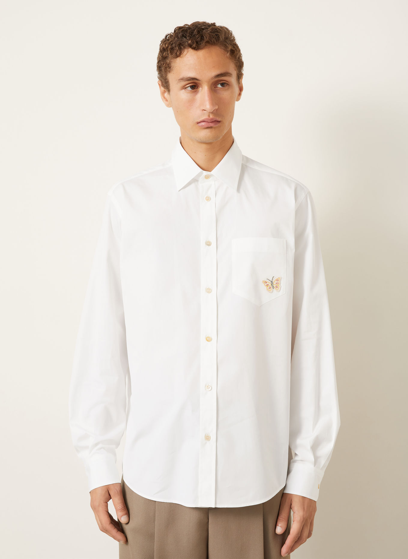VALENTINO Hemd BUTTERFLY Slim Fit: WEISS