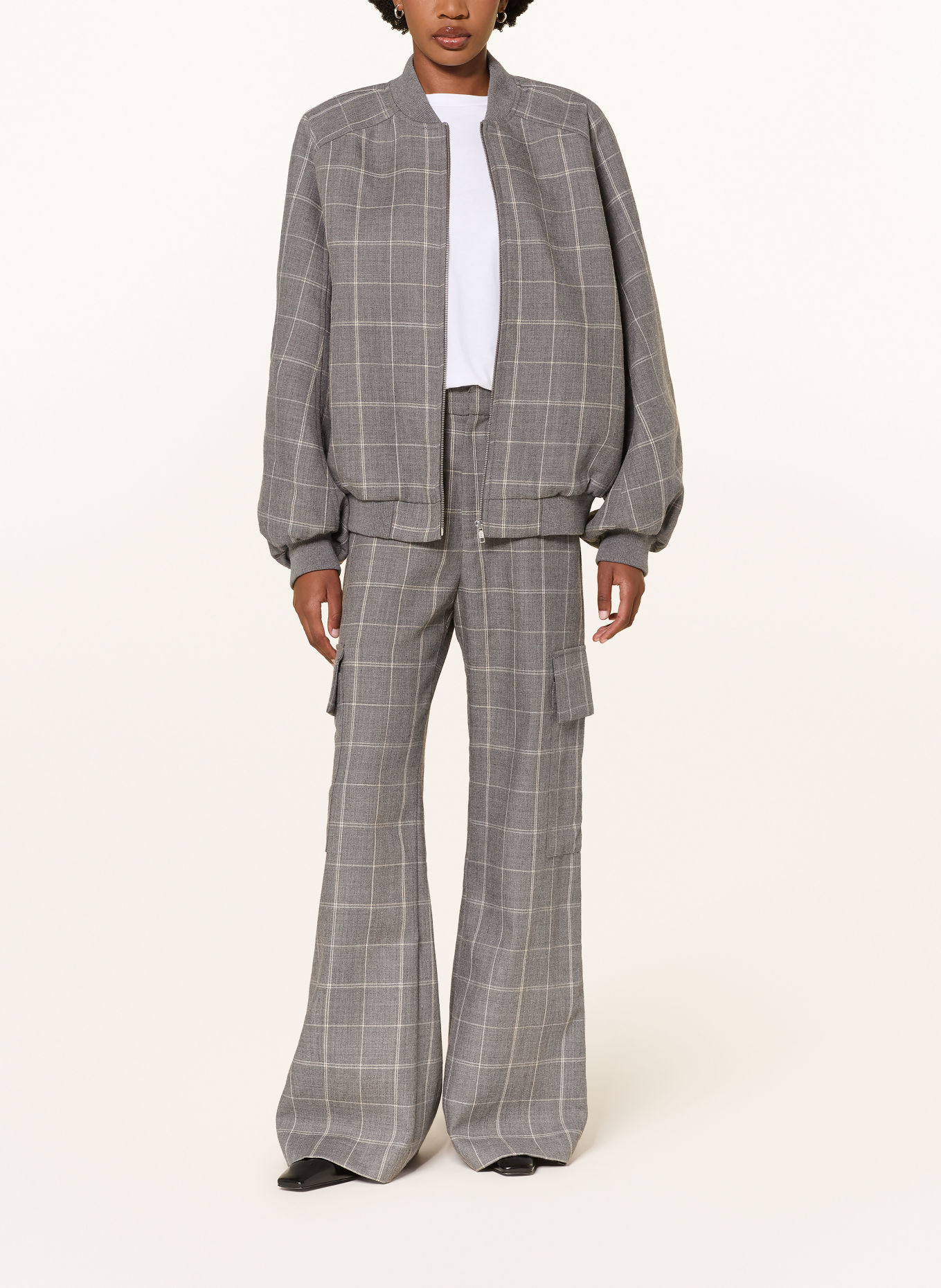 The Frankie Shop Blouson ELINOR: GRÅ / GRÄDDE