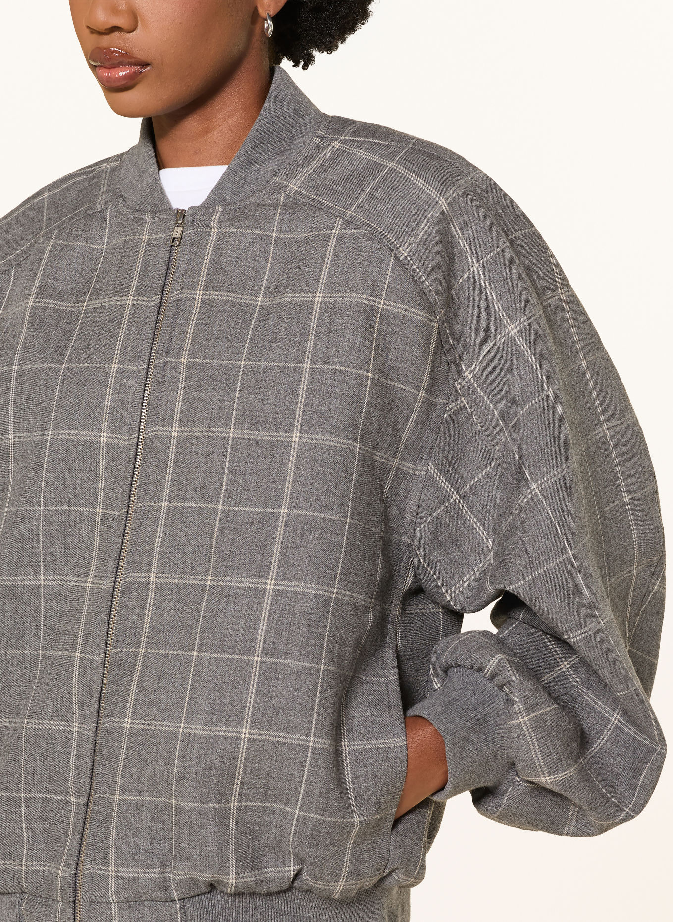 The Frankie Shop Blouson ELINOR: GRÅ / GRÄDDE