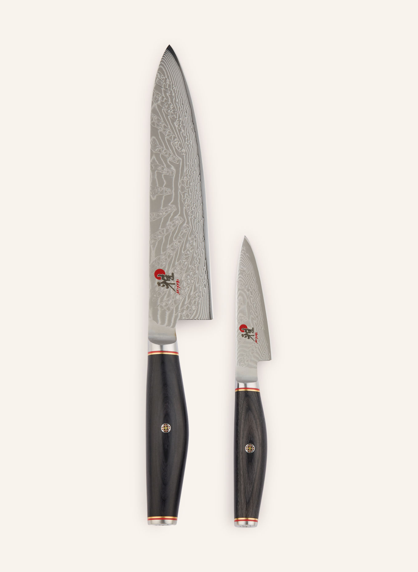 ZWILLING Set van 2 koksmessen MIYABI TENMEI: ZILVER / ZWART