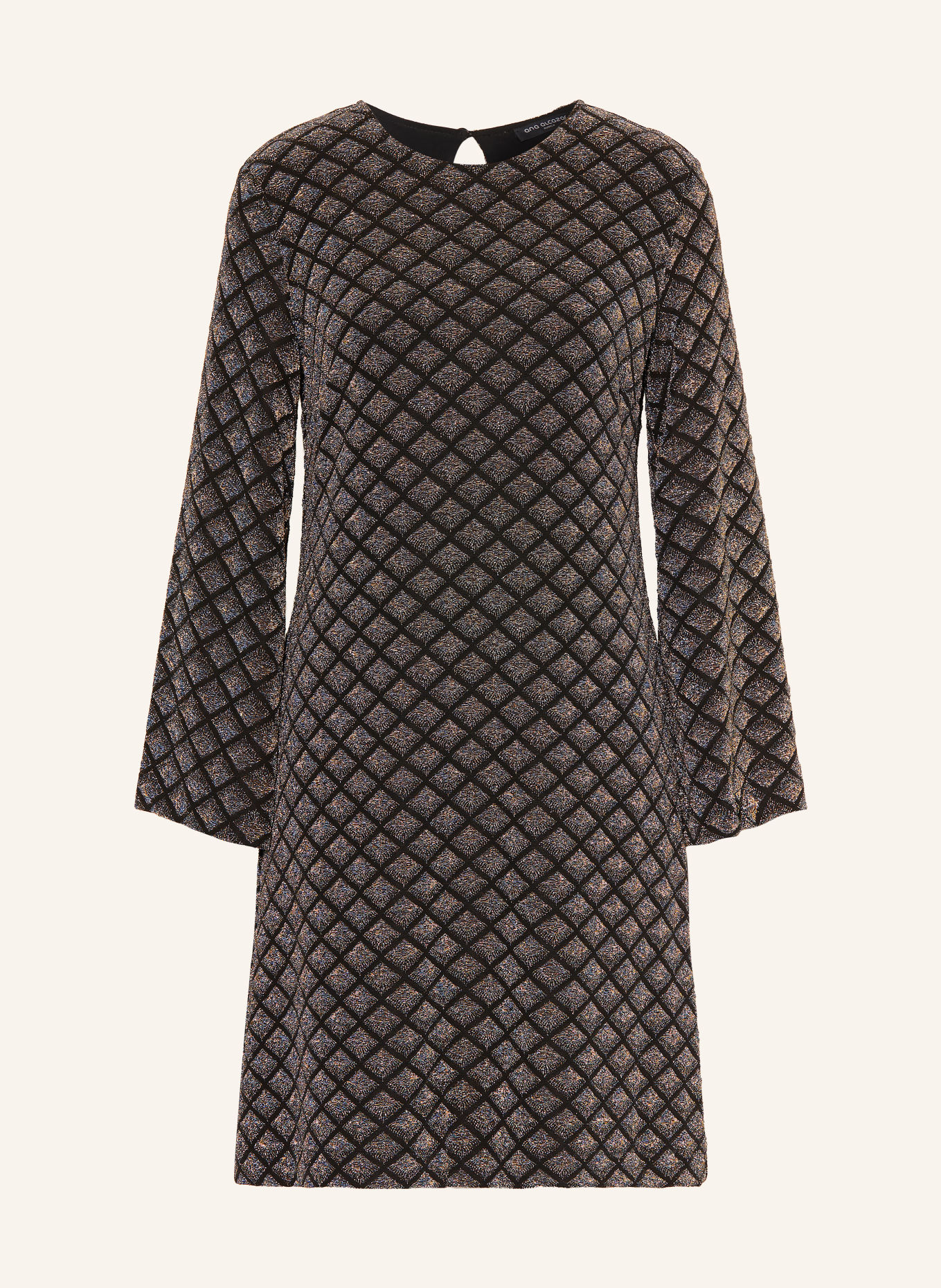 Ana Alcazar Cocktailjurk met glinsterend garen: ZWART / GOUD / BLAUW