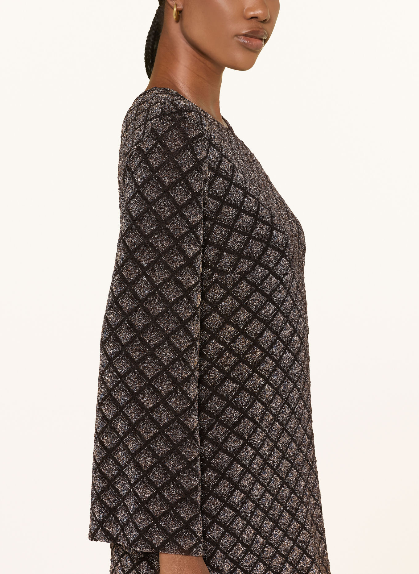 Ana Alcazar Cocktailjurk met glinsterend garen: ZWART / GOUD / BLAUW