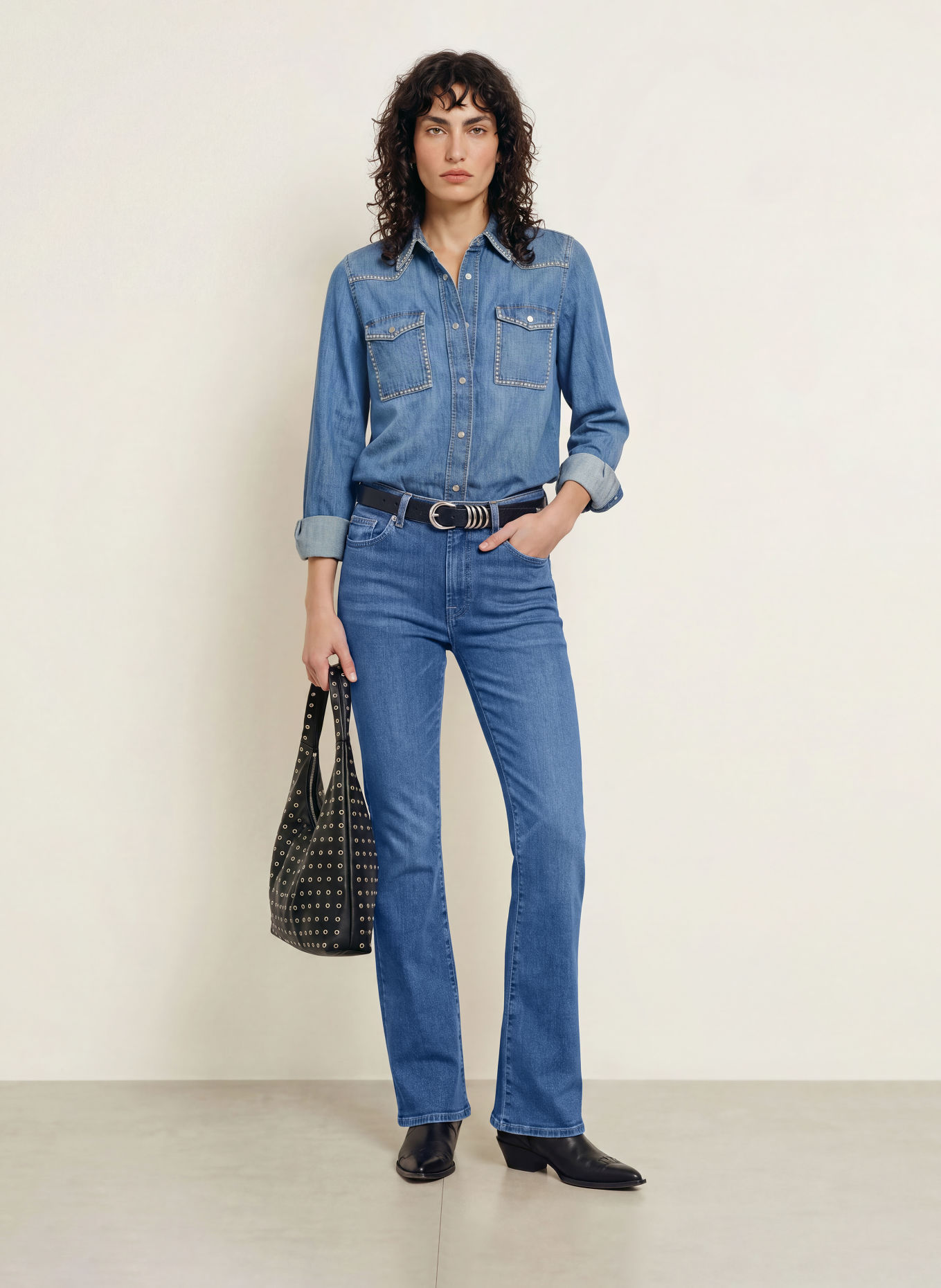 7 for all mankind Bootcut jeans THE LEGGY BOOTCUT: 3RY CLOUD