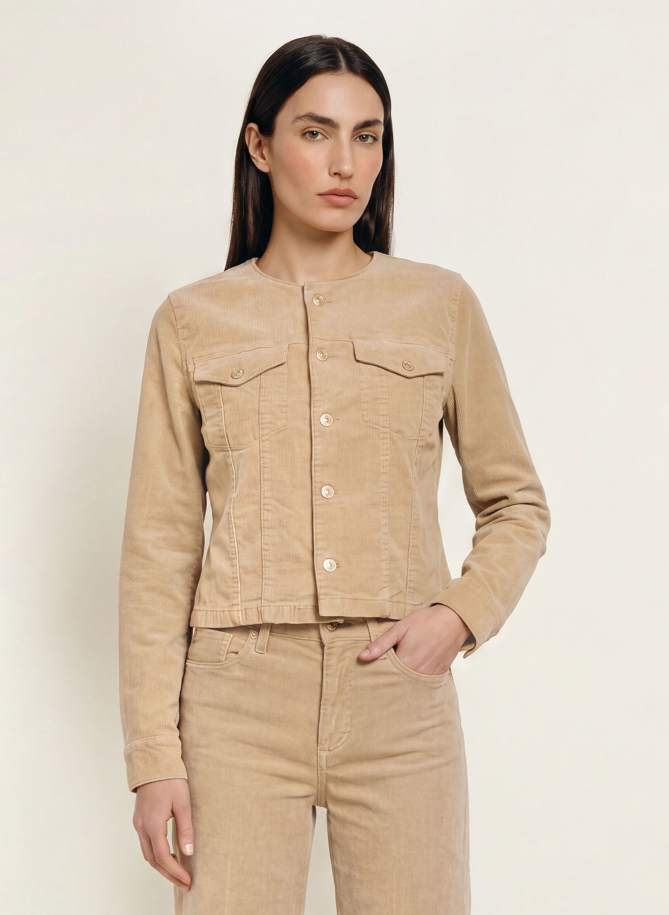 7 for all mankind VICKY Cord Jacket: BEIGE