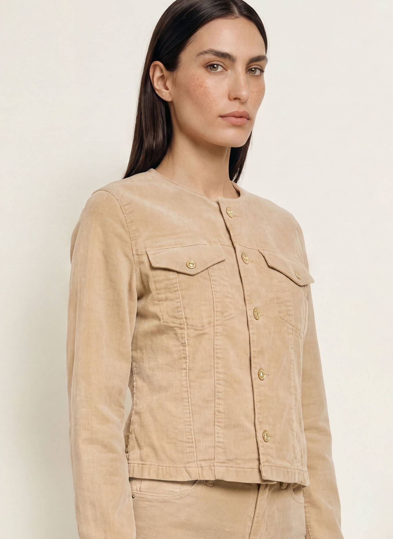 7 for all mankind VICKY Cord Jacket: BEIGE