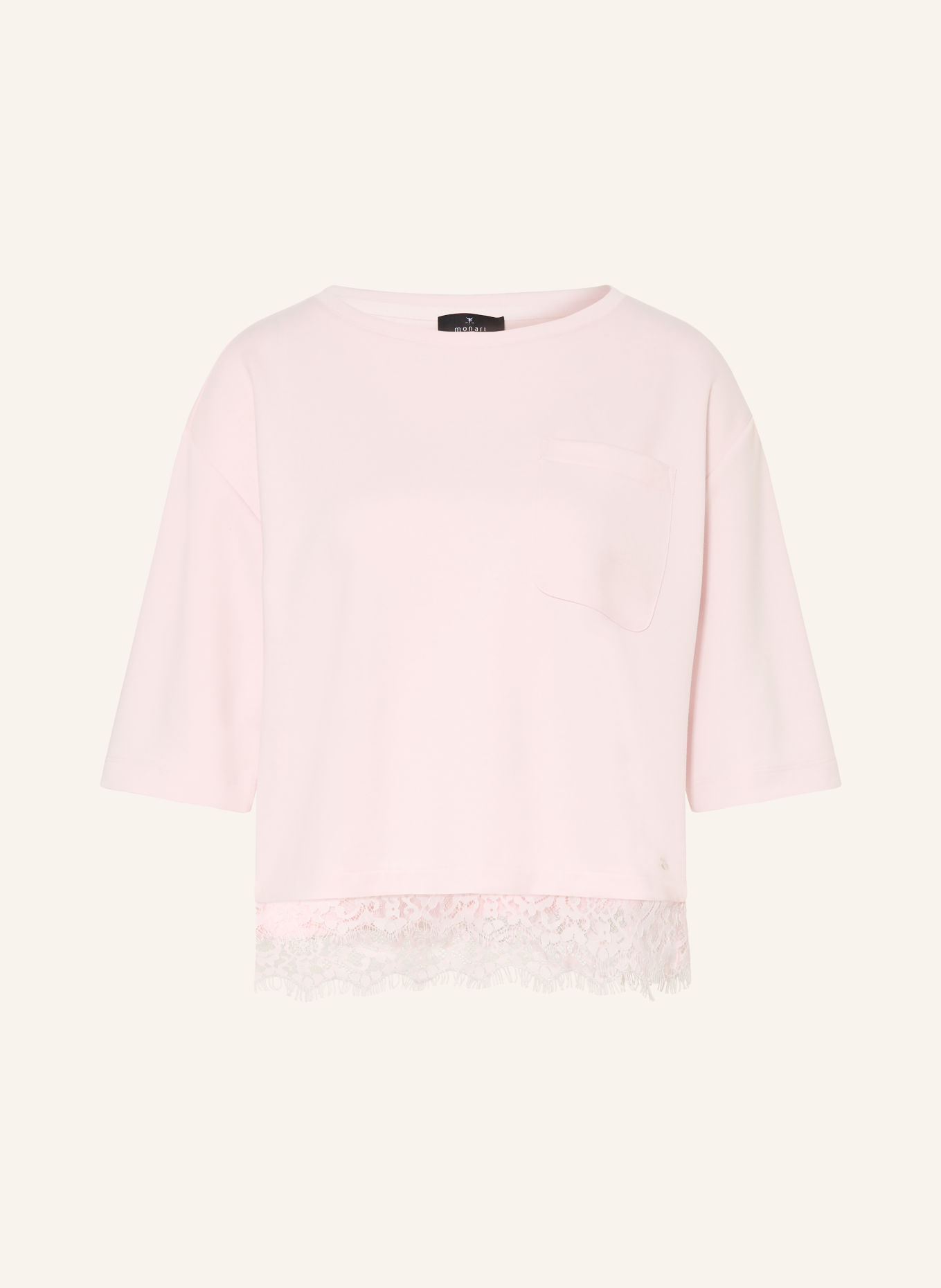 monari T-shirt with lace: LIGHT PINK