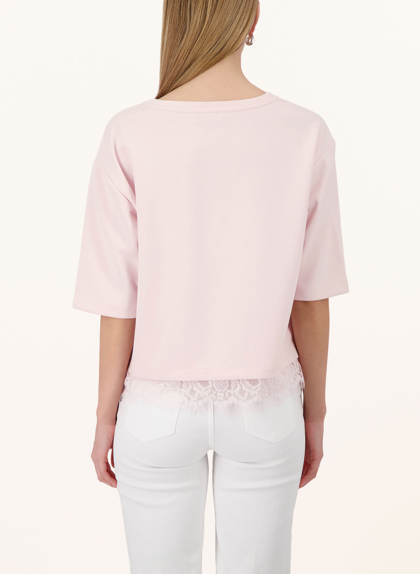 monari T-shirt with lace: LIGHT PINK