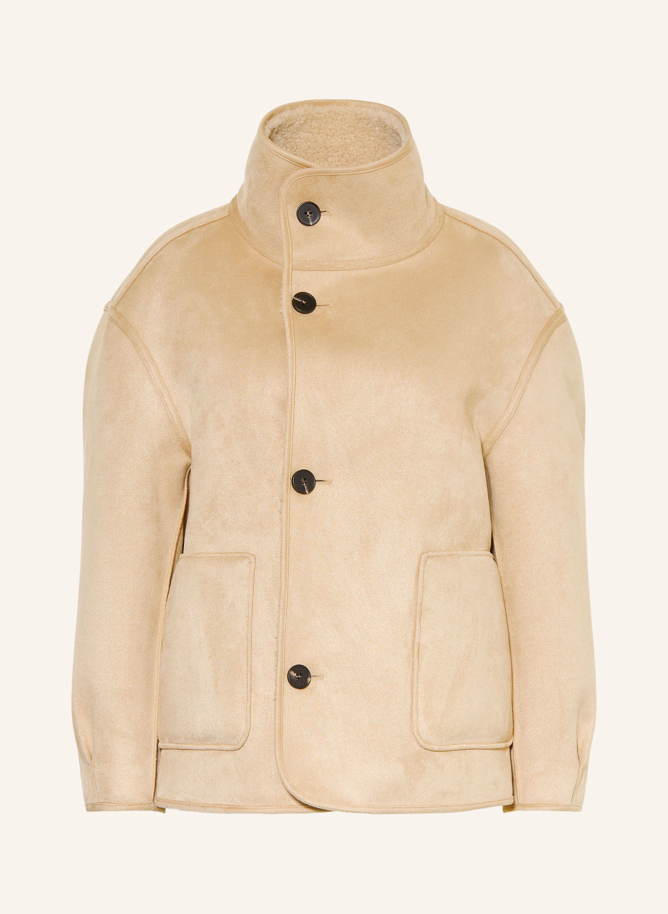 OPUS HAELLA Reversible Teddy Fur Jacket: LIGHT BROWN