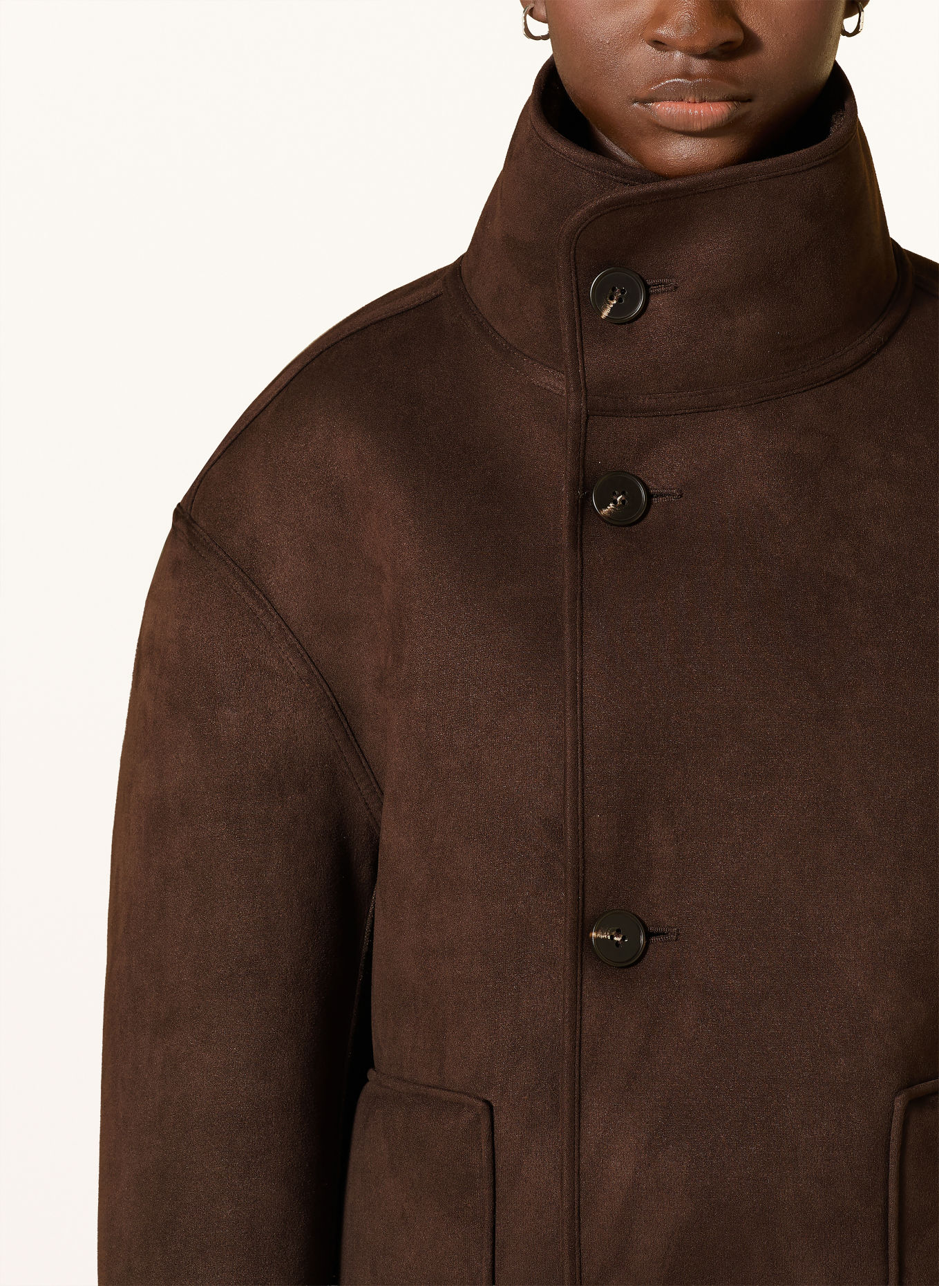 OPUS Teddyfell-Jacke HAELLA zum Wenden: DUNKELBRAUN