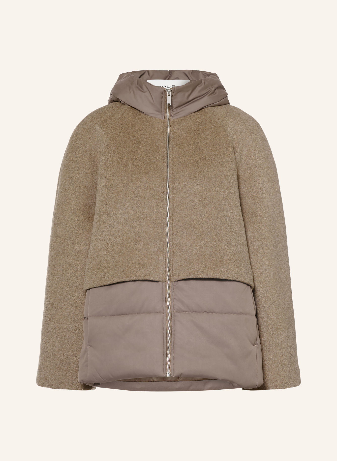 OPUS Steppjacke HALENKOS im Materialmix: TAUPE / KHAKI
