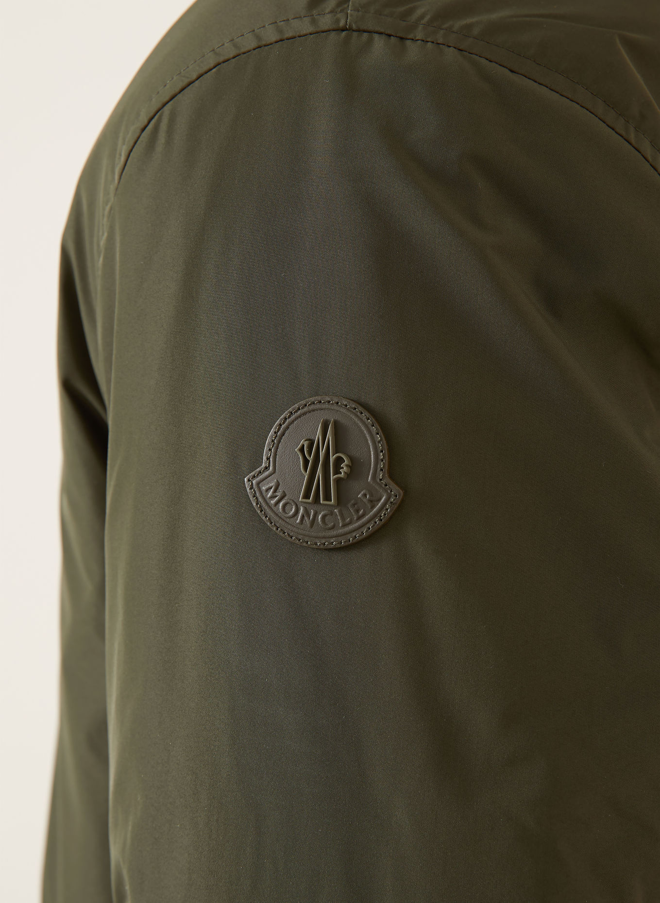 MONCLER EVRINE Down Jacket with Detachable Hood: OLIVE
