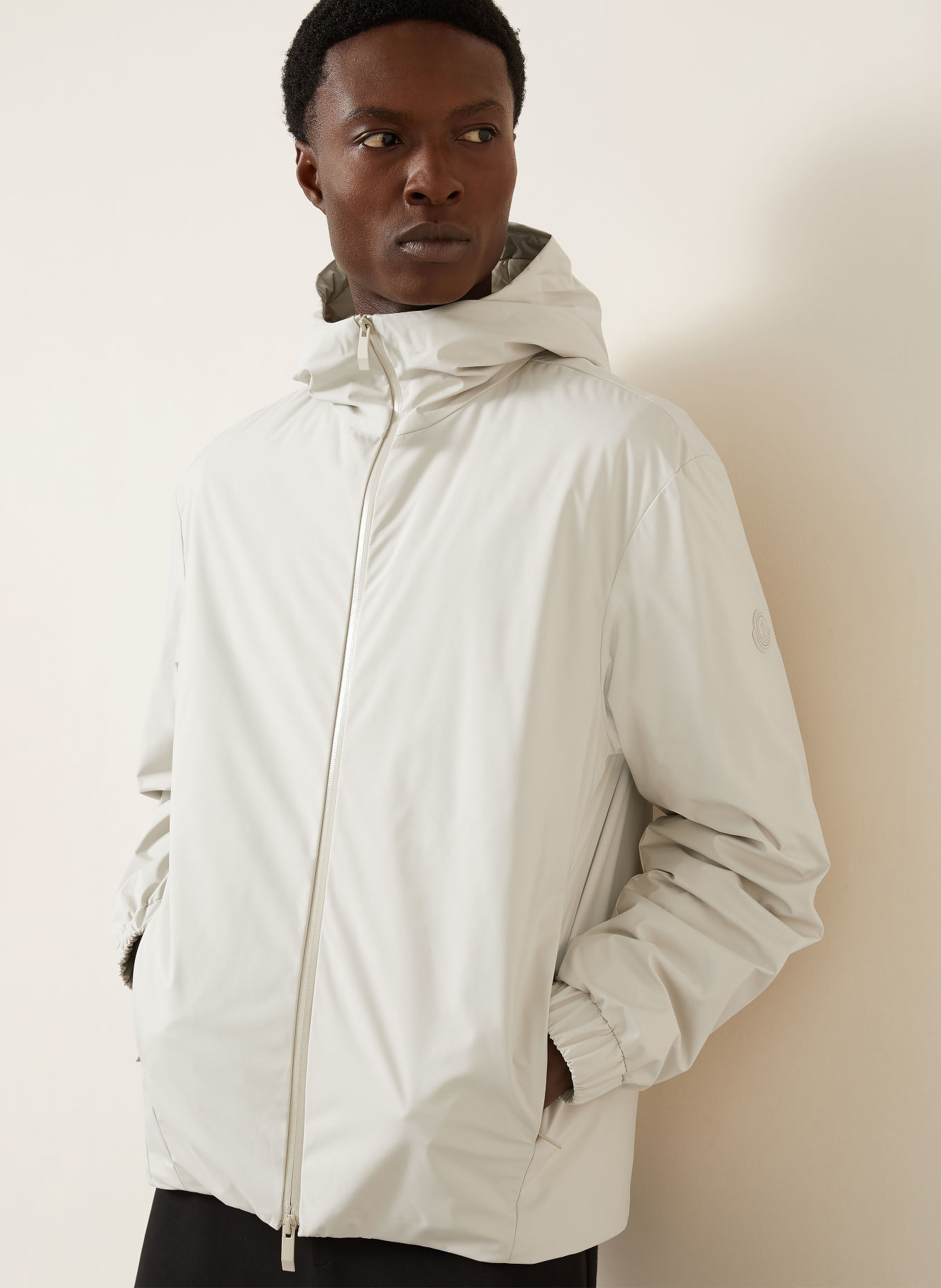 MONCLER Lekka kurtka puchowa TRELATETE: ECRU