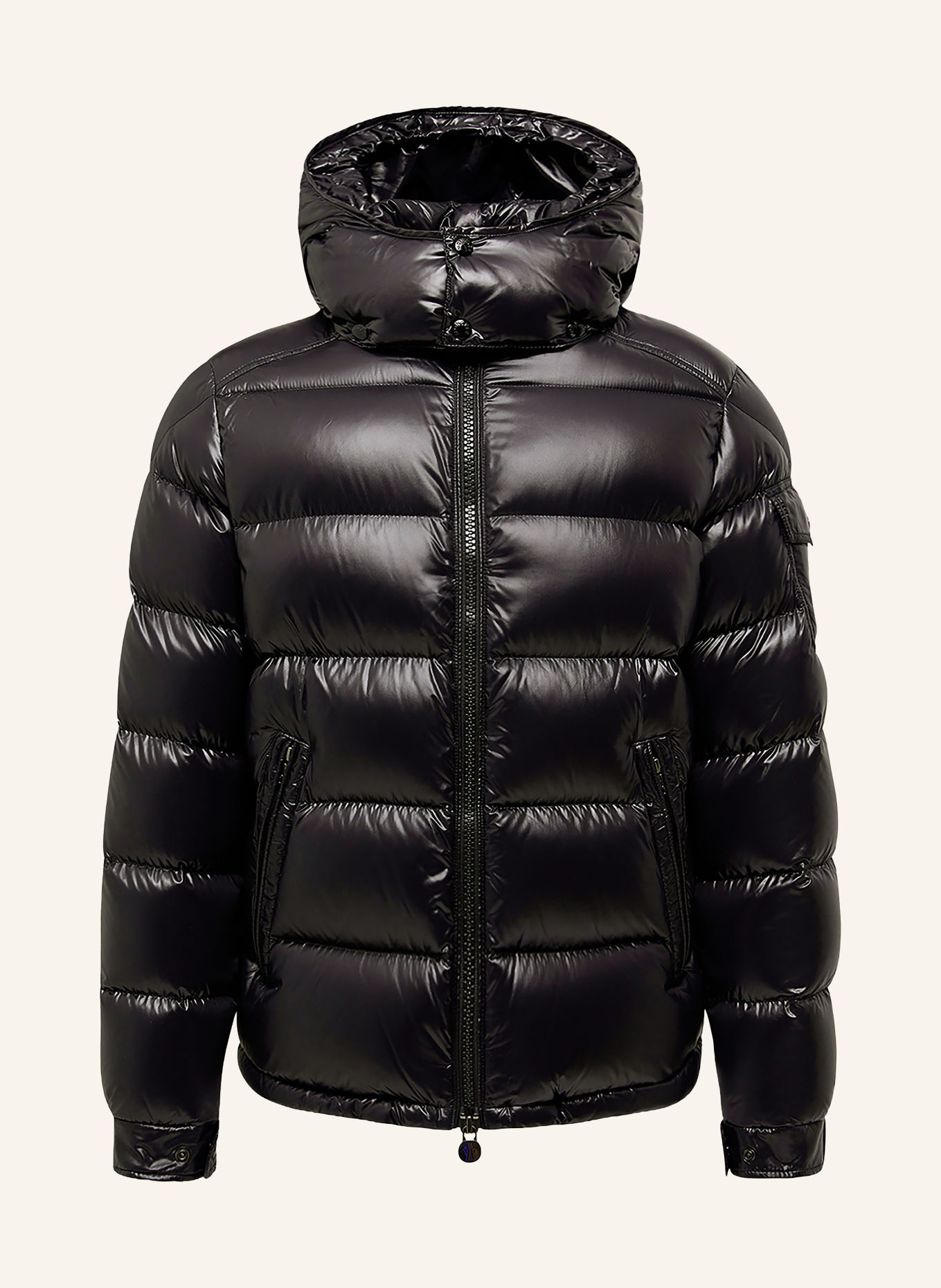MONCLER MAYA Down Jacket with Detachable Hood: BLACK