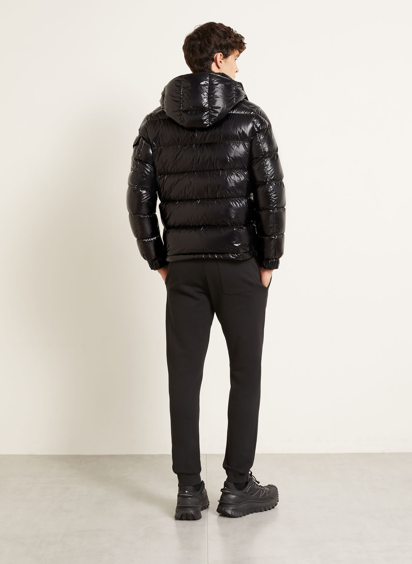 MONCLER MAYA Down Jacket with Detachable Hood: BLACK